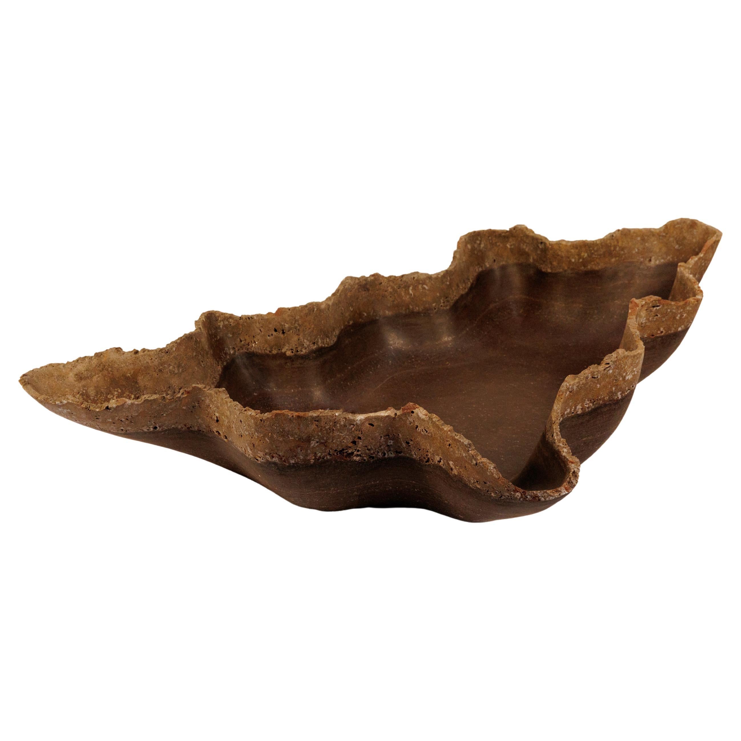 Costra de Tierra, Large-Scale Handcrafted Bowl in Mexican Onyx