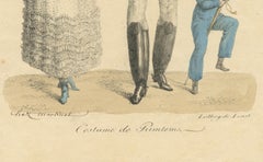 Costume de Printemps – Elegant Early 19th-Century French Fashion Engraving