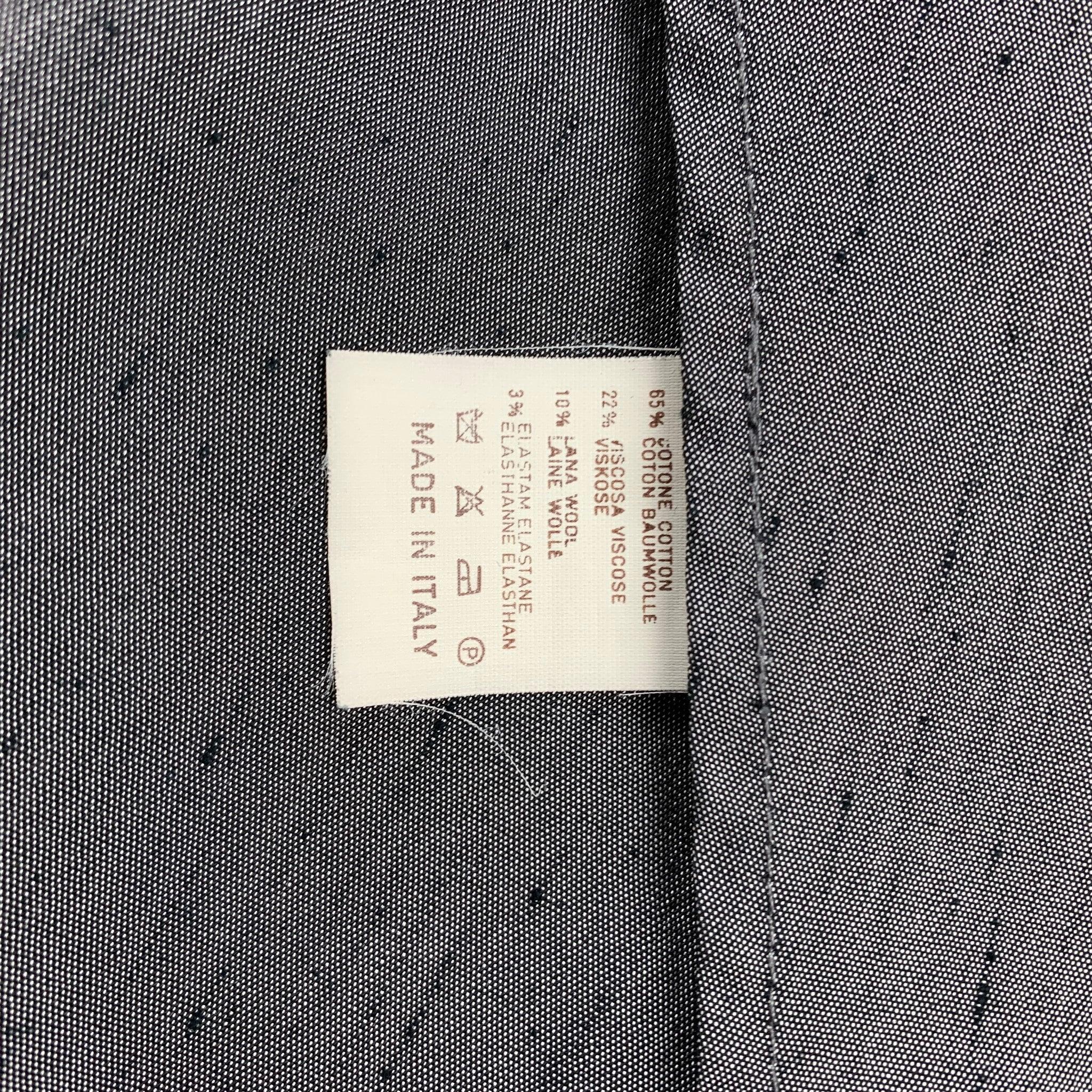 Men's CoSTUME HOMME Size 40 Grey Textured Cotton Blend Buttoned Jacket