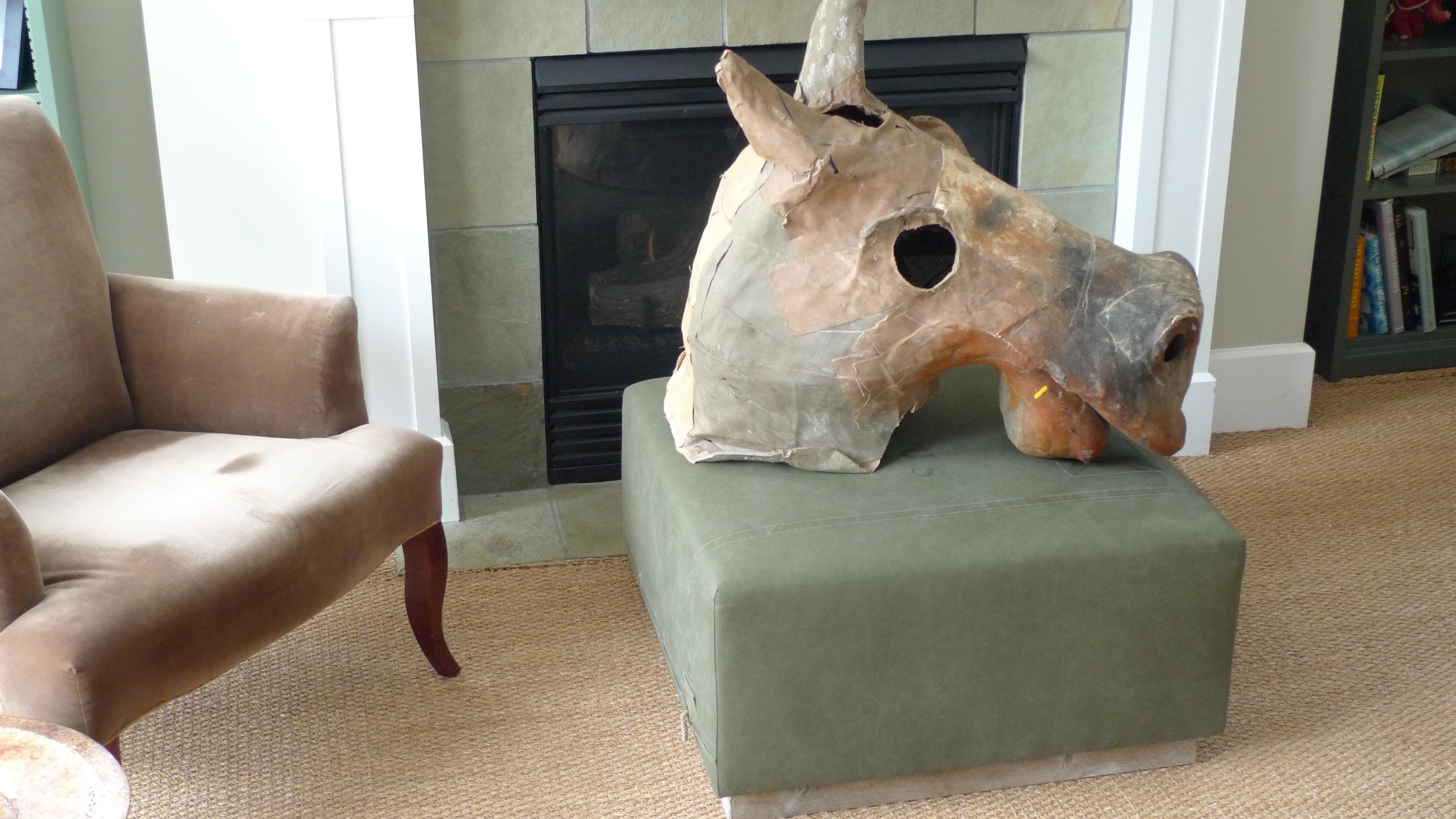 Costume Horse Head Oversize of Canvas from Atlanta Theater, circa 1930 For Sale 11