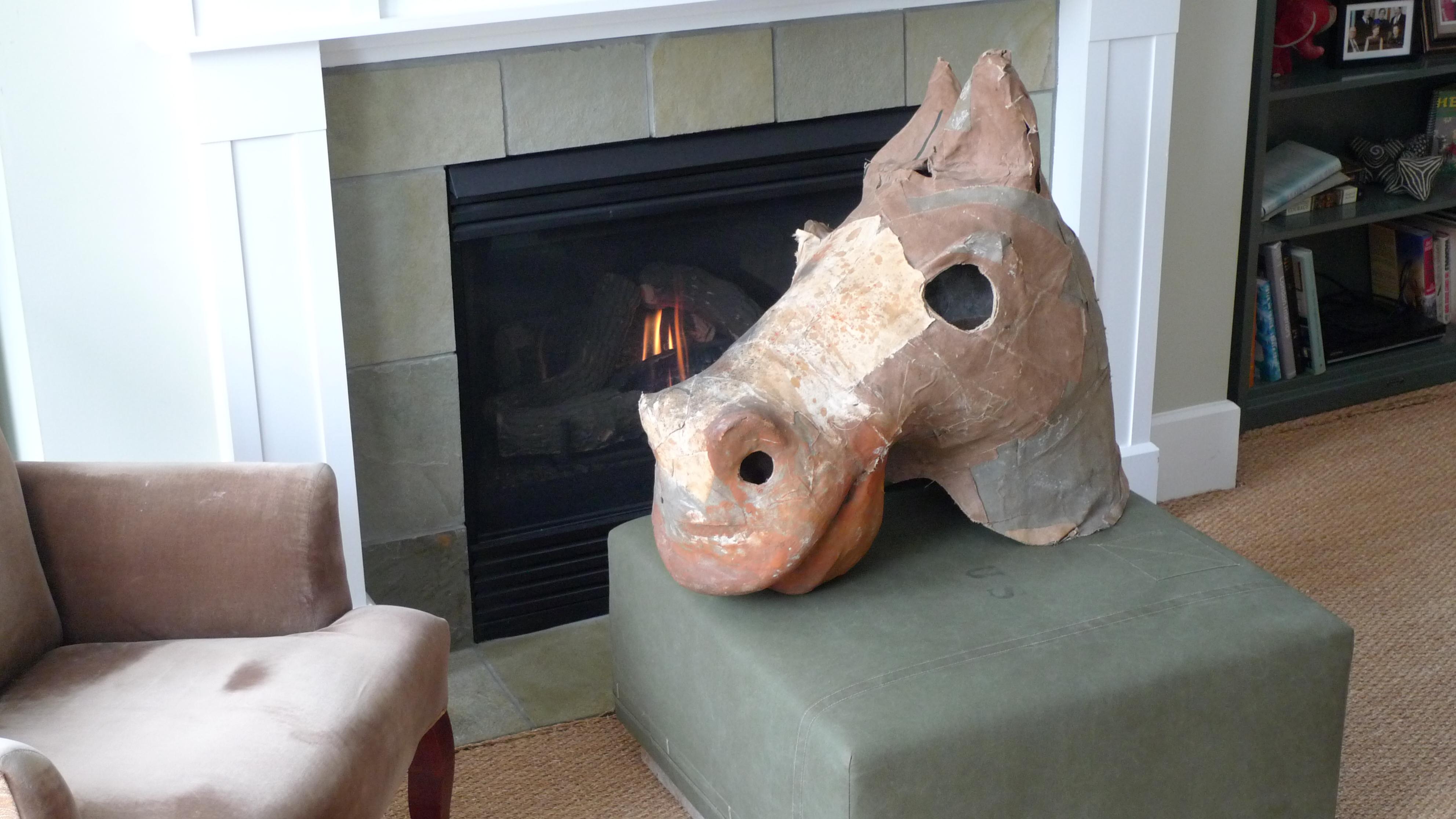 Costume Horse Head Oversize of Canvas from Atlanta Theater, circa 1930 For Sale 12