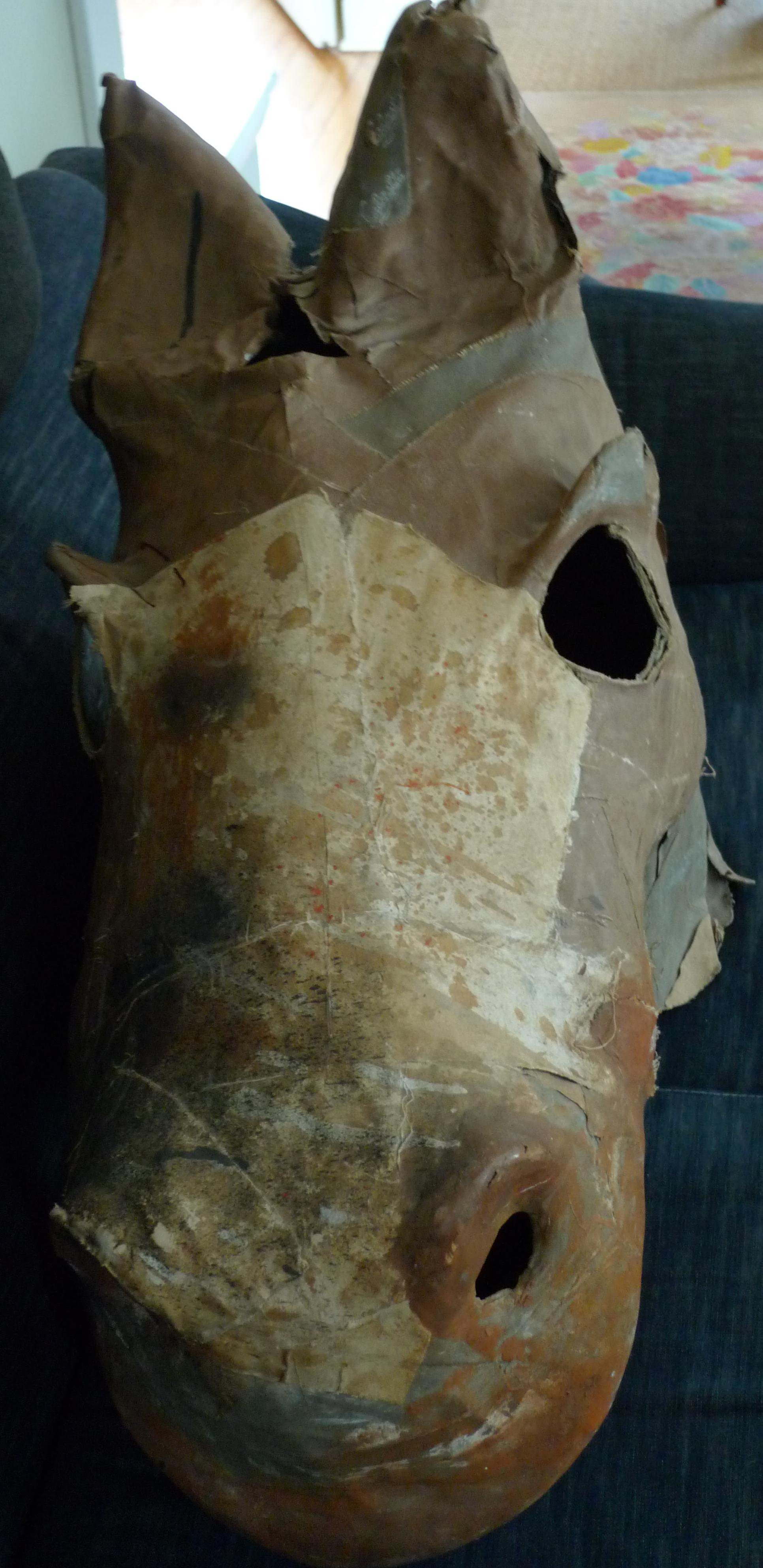 American Costume Horse Head Oversize of Canvas from Atlanta Theater, circa 1930 For Sale