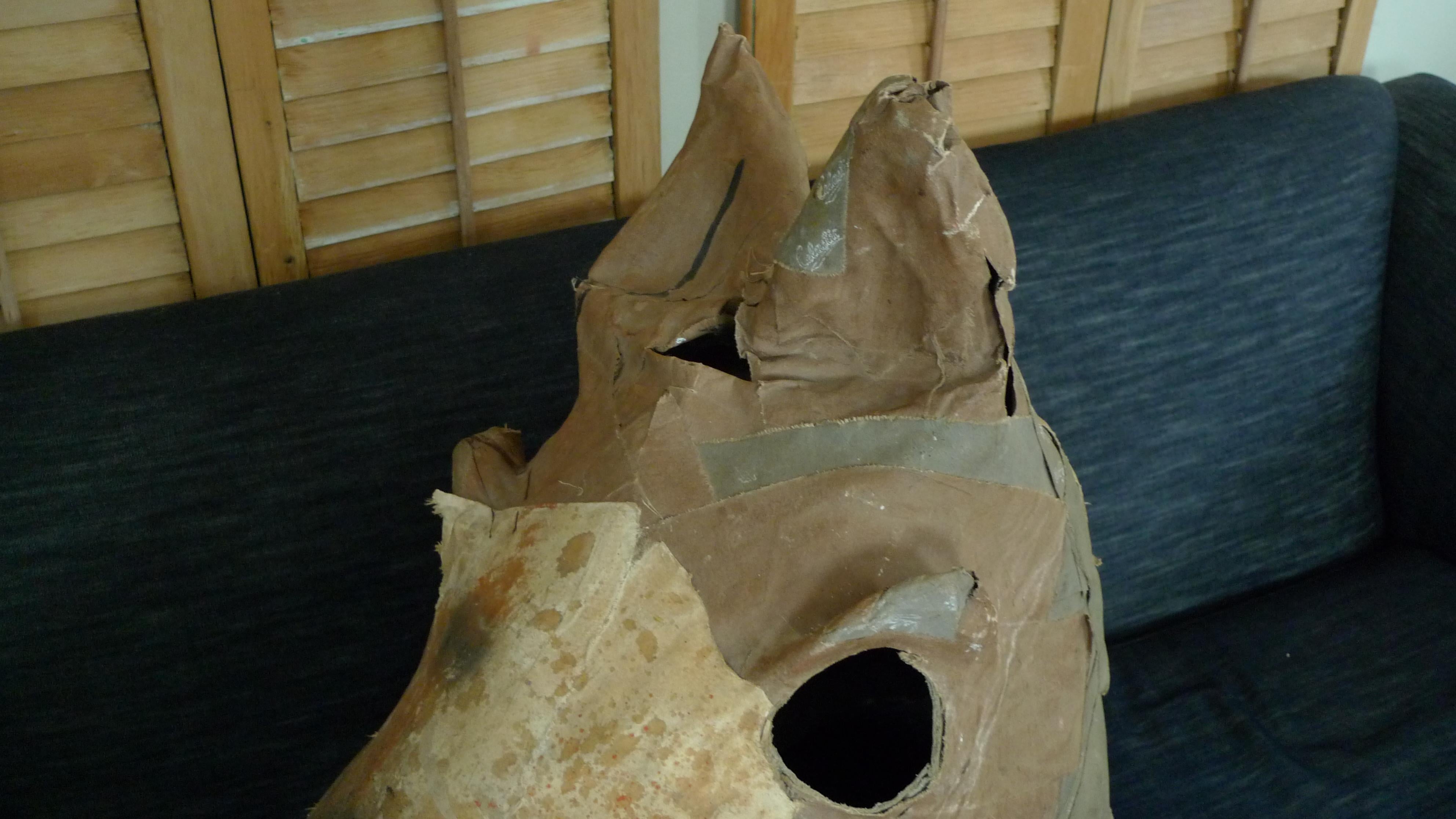 Paint Costume Horse Head Oversize of Canvas from Atlanta Theater, circa 1930 For Sale