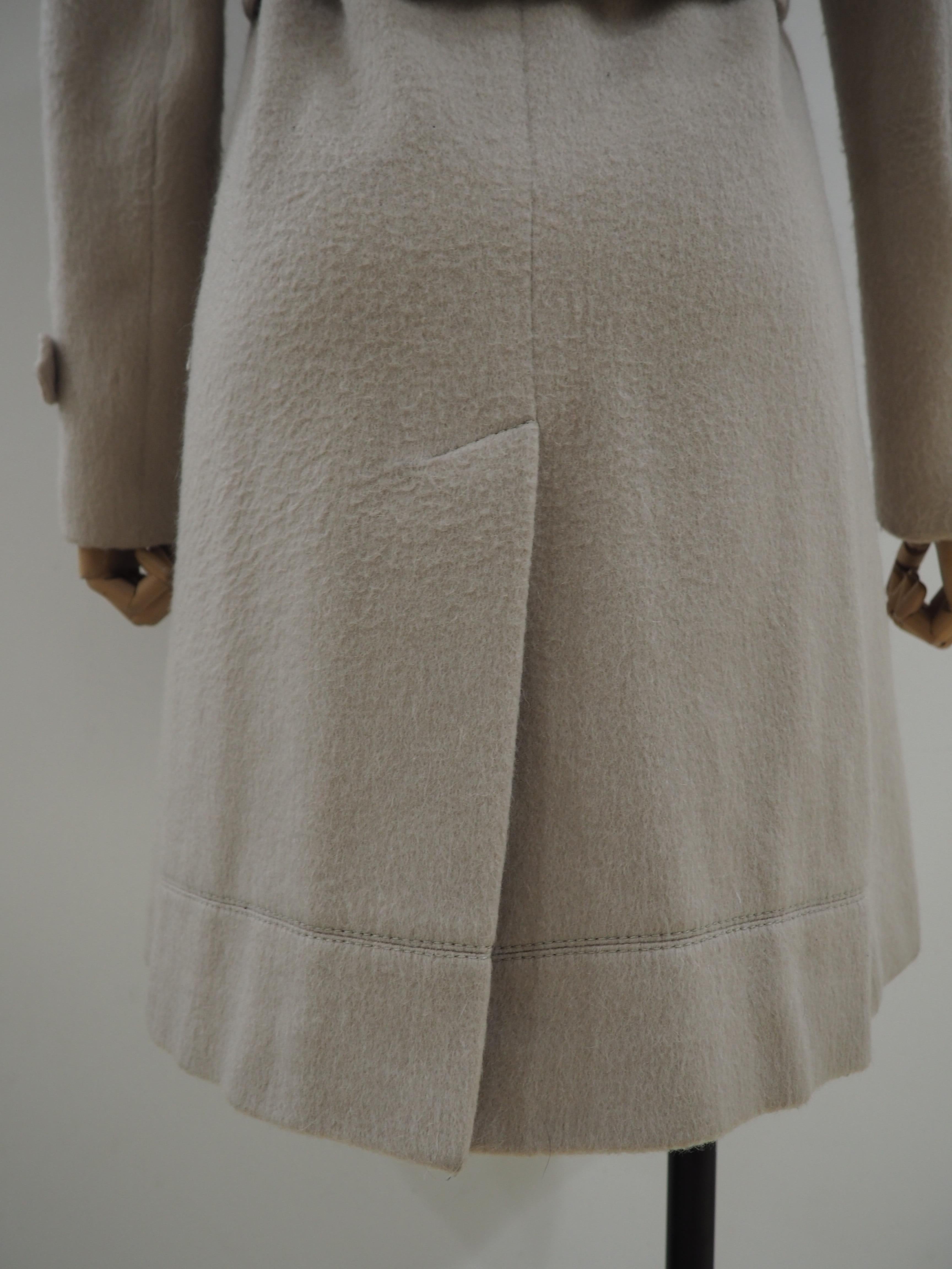 Gray Costume National Alpaca wool coat For Sale