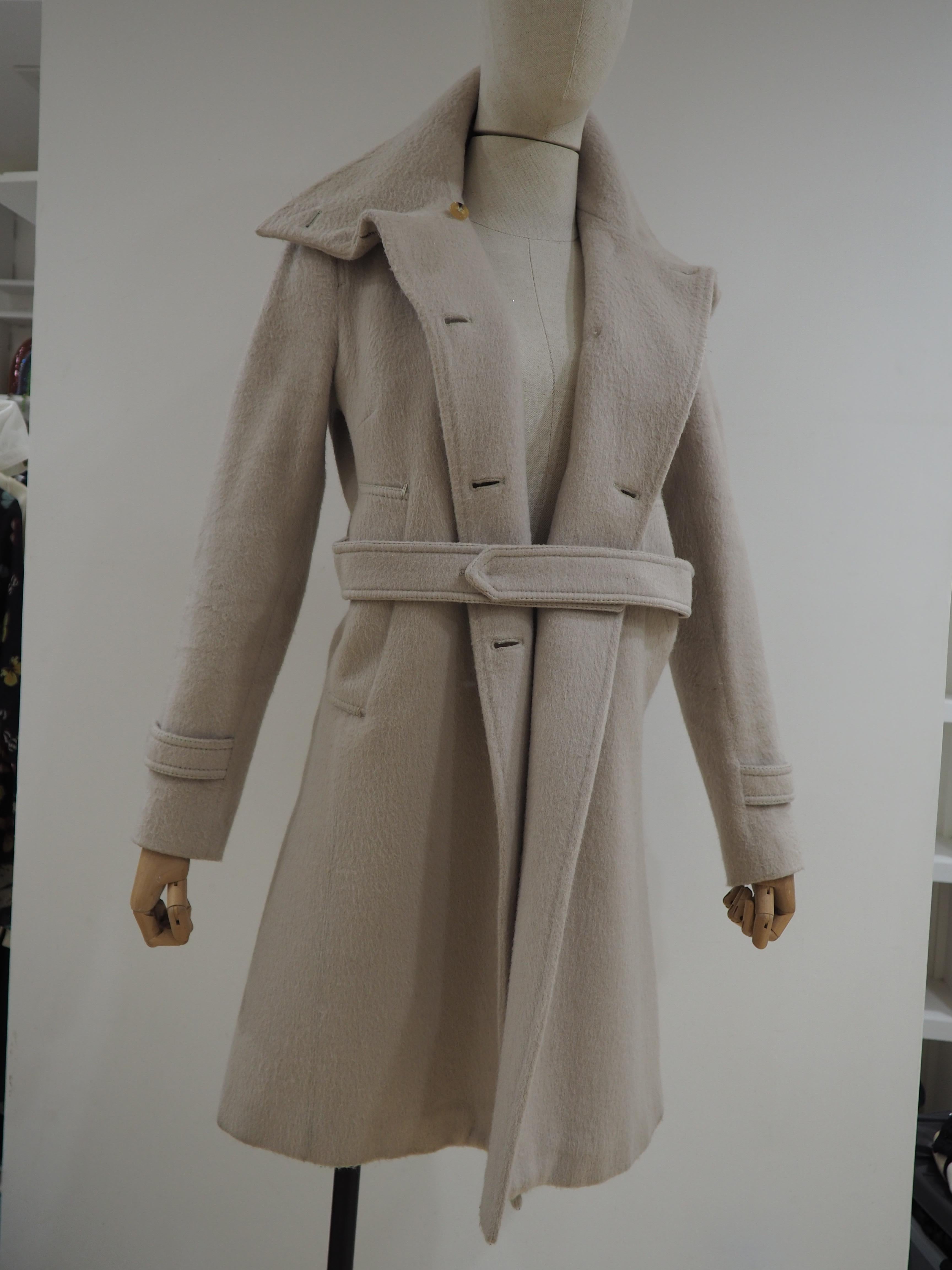 Women's Costume National Alpaca wool coat For Sale
