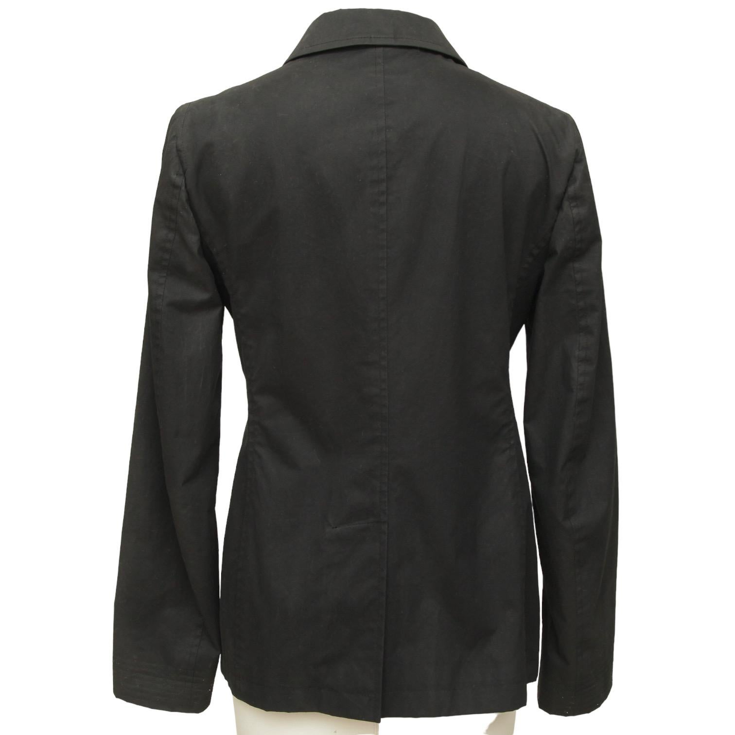 Women's COSTUME NATIONAL Black Jacket Blazer Long Sleeve Lapel Button Down 40 Vintage For Sale