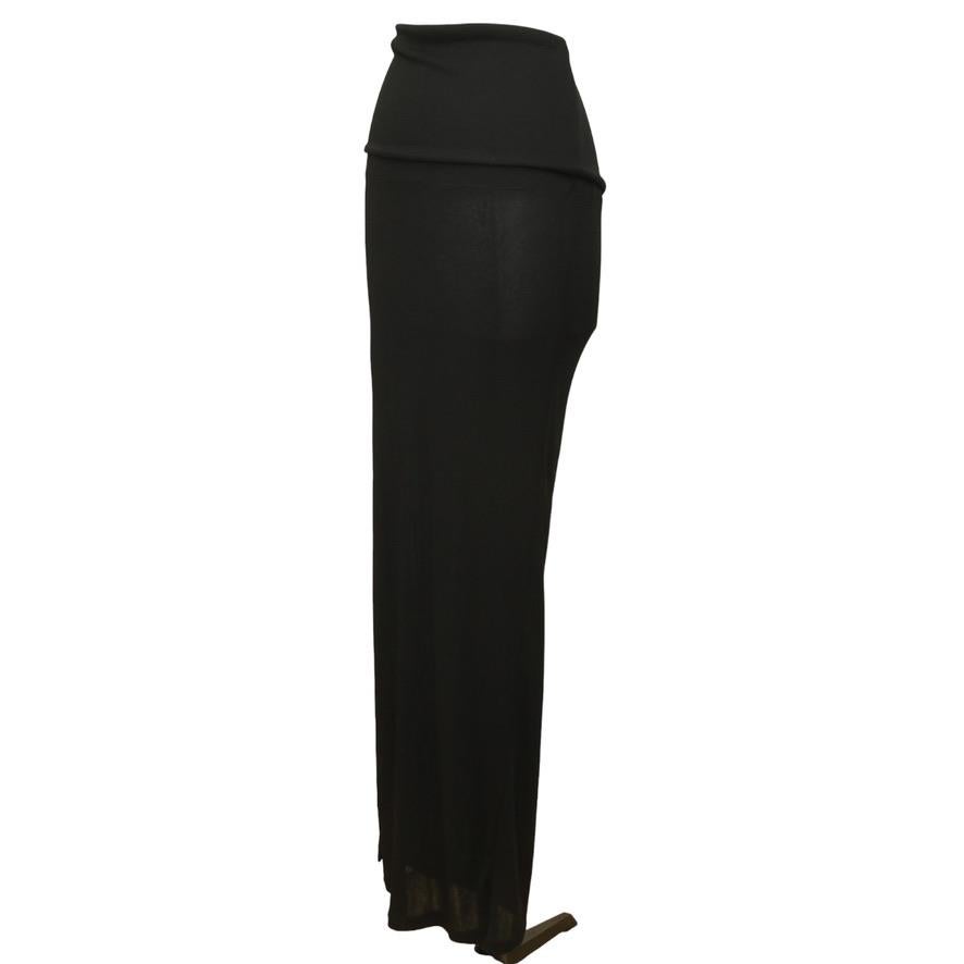 Women's COSTUME NATIONAL Black Skirt Dress Long Maxi Viscose Sz 42 For Sale