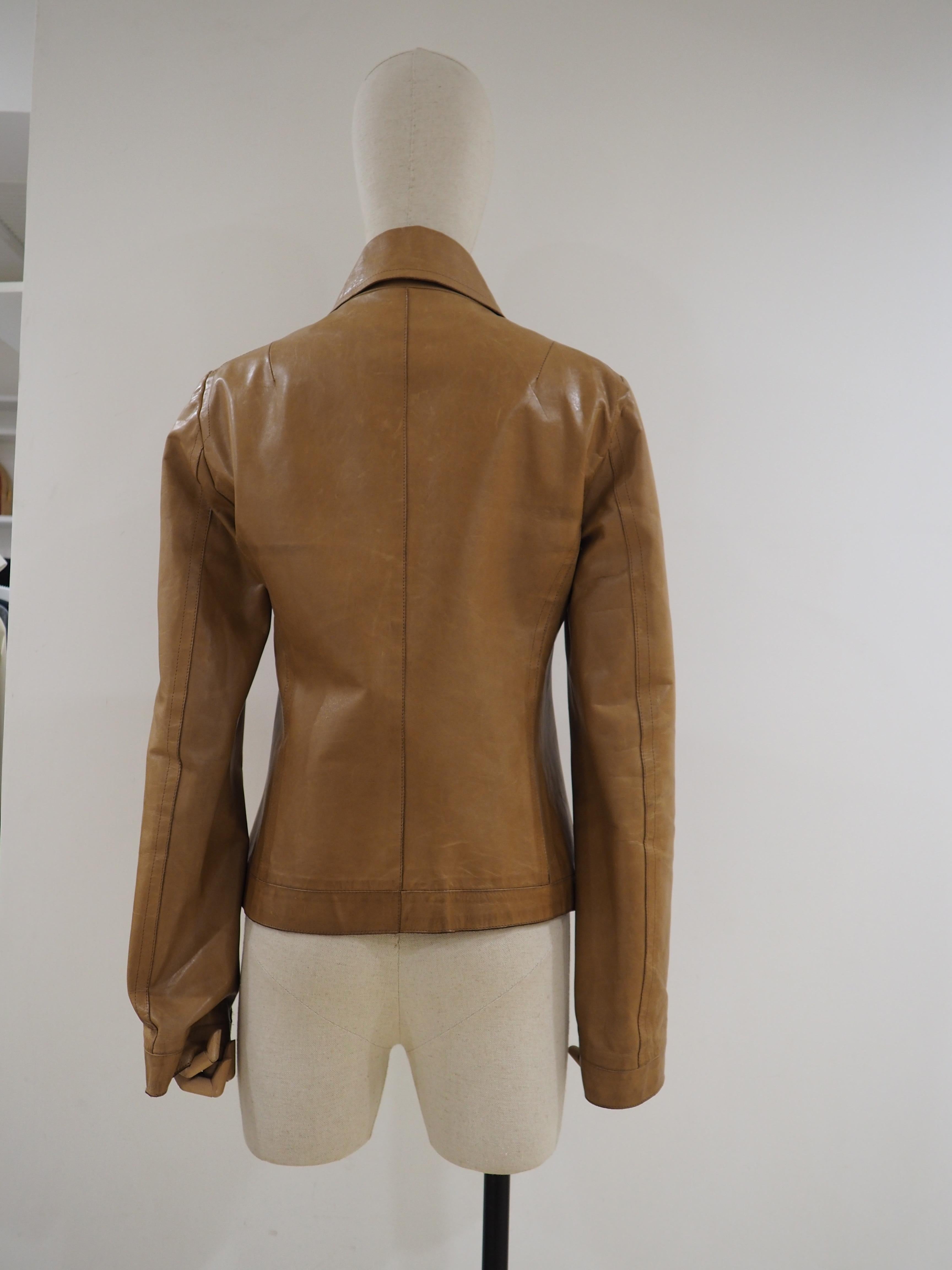 Costume National leather jacket In Good Condition In Capri, IT