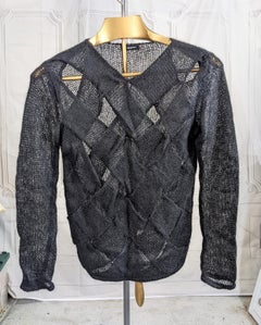 Costume National Herren Pullover aus Mohair mit gewebten Streifen