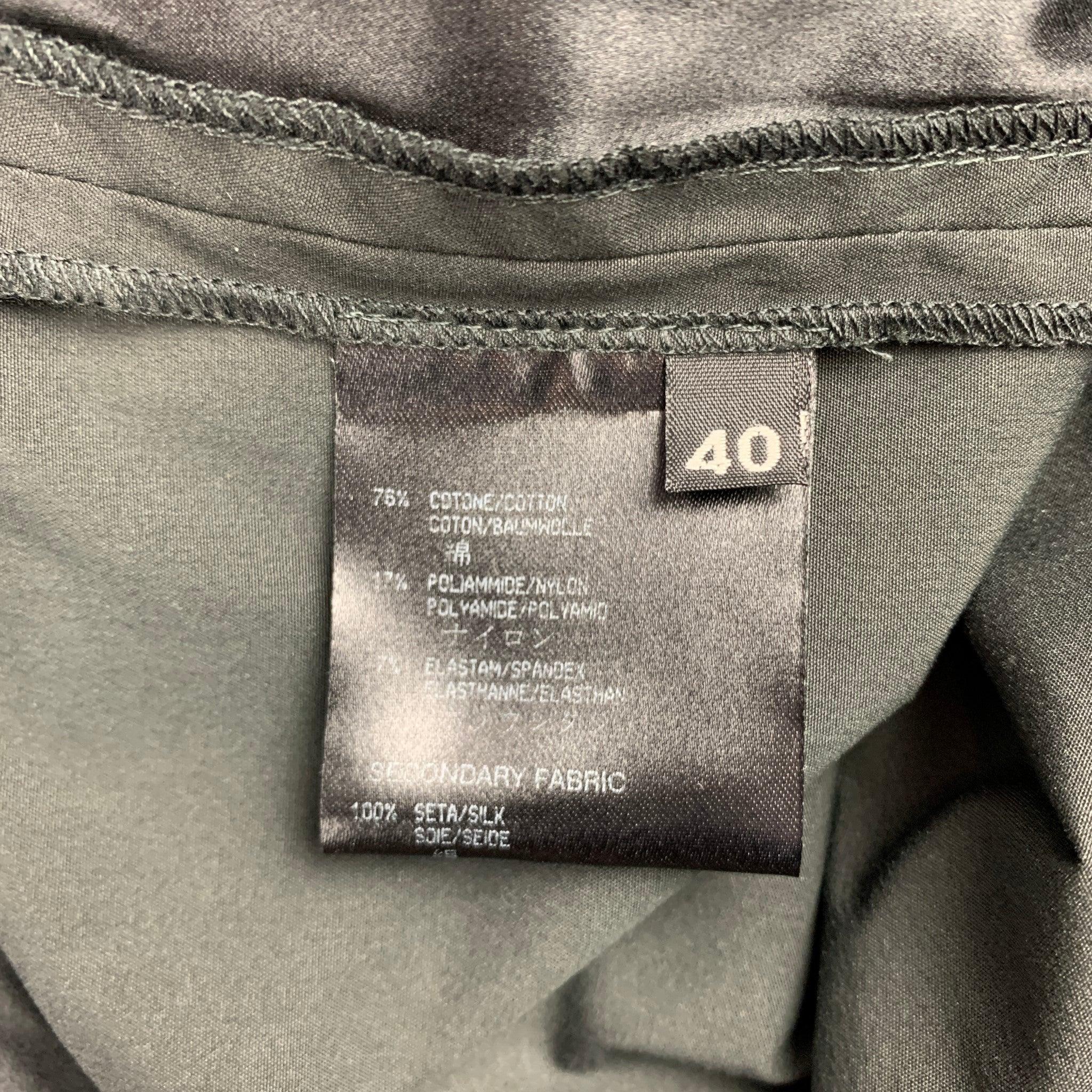 CoSTUME NATIONAL Size 4 Black Cotton Blend Narrow Leg Dress Pants In Good Condition For Sale In San Francisco, CA