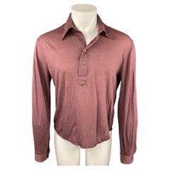Polo a maniche lunghe con bottoni in lana color malva CoSTUME NATIONAL taglia M