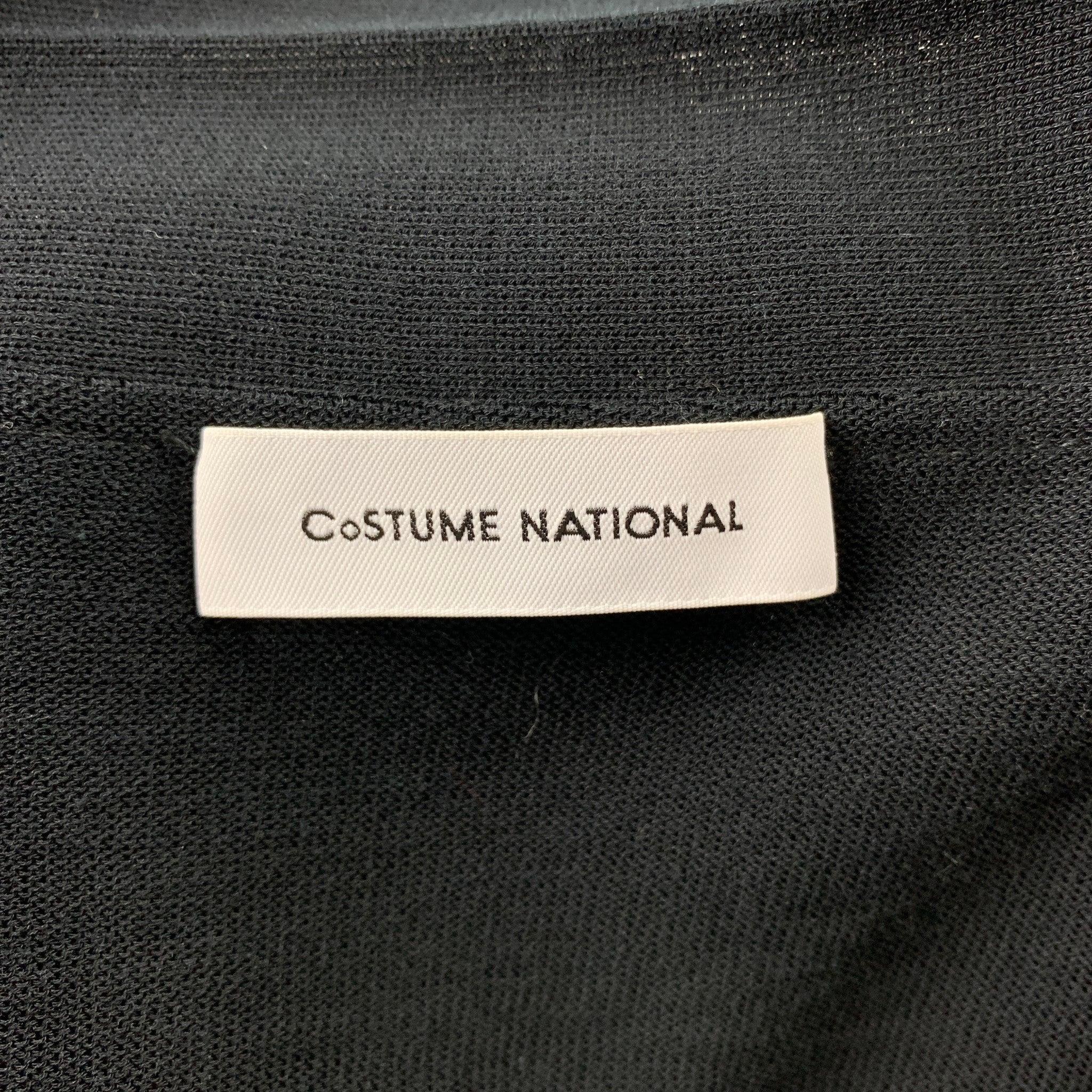 CoSTUME NATIONAL Taille S Top décontracté en tissu mélangé noir en vente 1