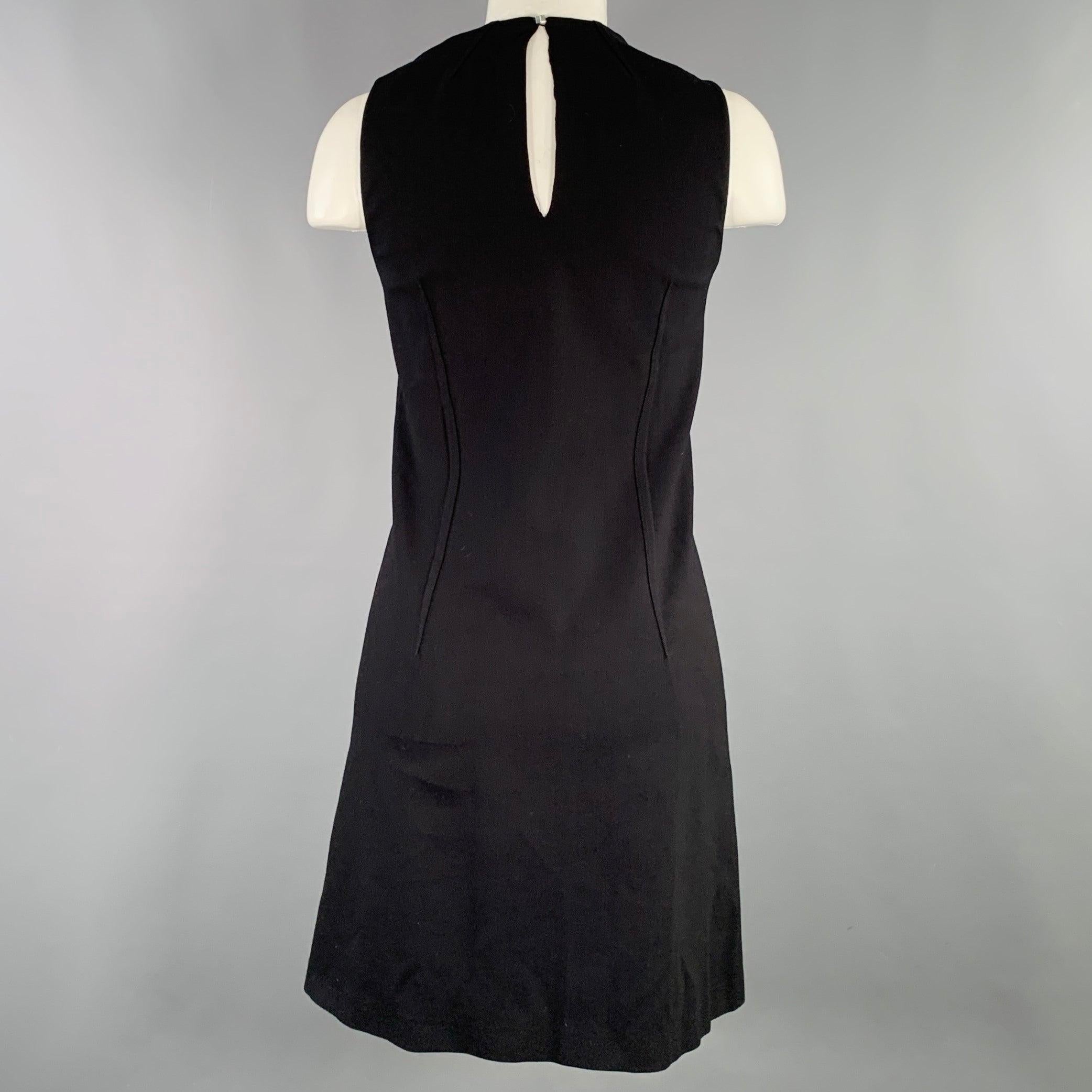 De las mujeres CoSTUME NATIONAL Talla XS Negro Plata Mezcla de Viscosa Dos Tonos Vestido Turno en venta