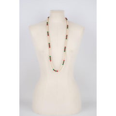 Costume Pearl Sautoir Necklace With Glass Pearl.