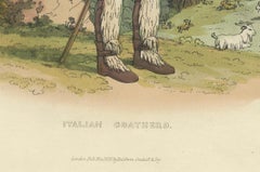 Costume Print: Italian Goatherd in the Hills, 1820s Hand-Colored Engraving