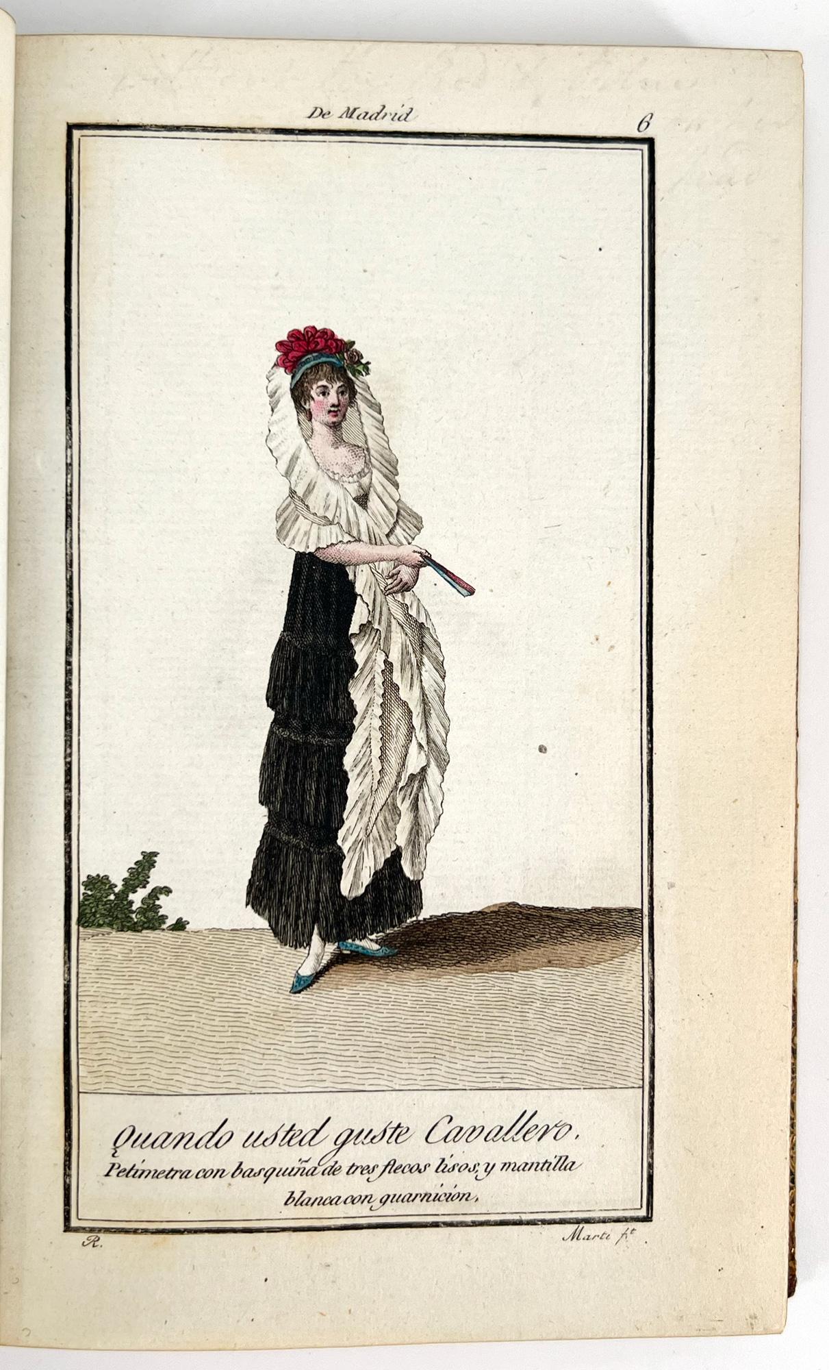 19th Century Costumes of Spain – ILLUSTRATED by Antonio Rodríguez, 1803 For Sale