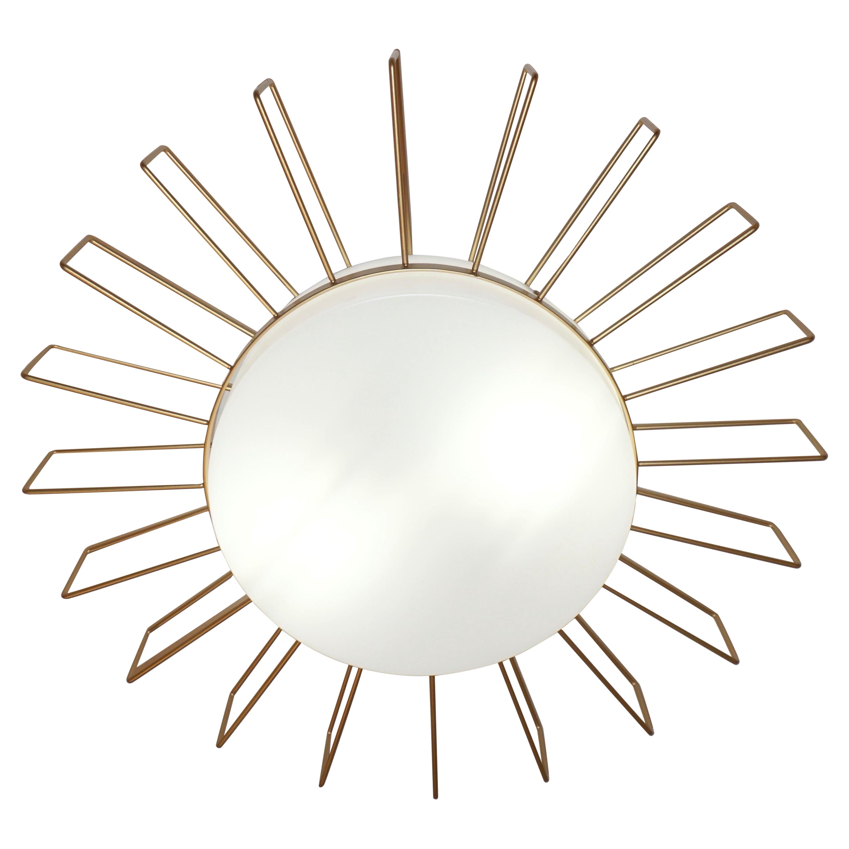 Cosulich Interiors Ciondolo a raggiera in acciaio dorato italiano minimalista