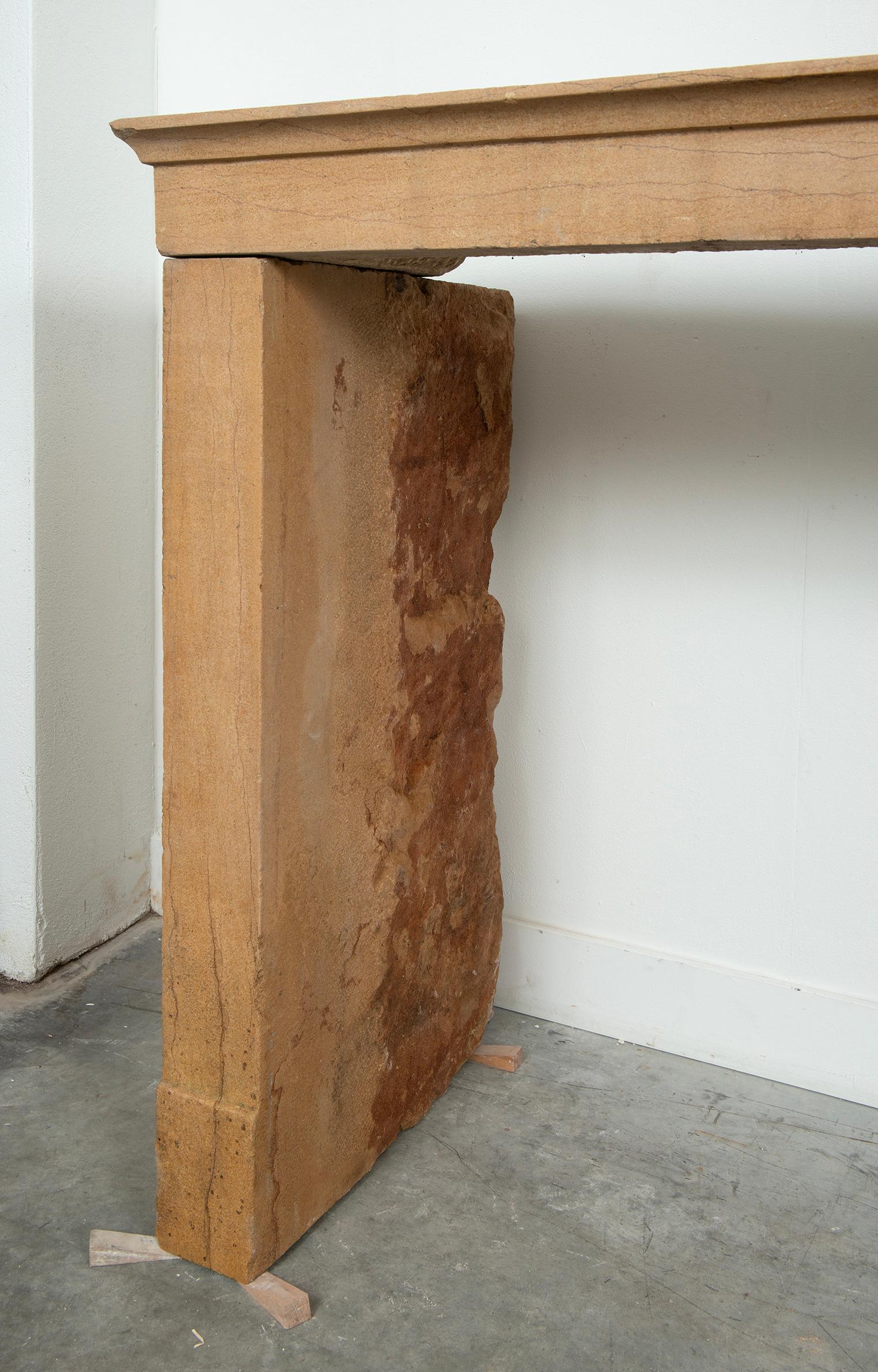 Cosy and Charming Antique Limestone Fireplace For Sale 5