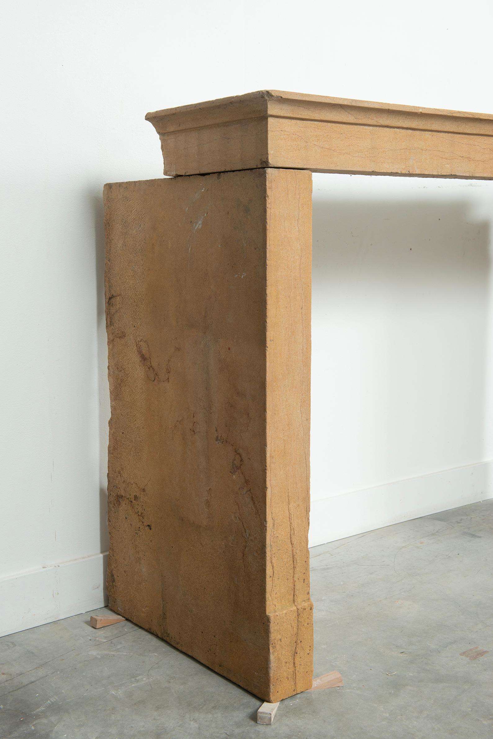 Cosy and Charming Antique Limestone Fireplace For Sale 9