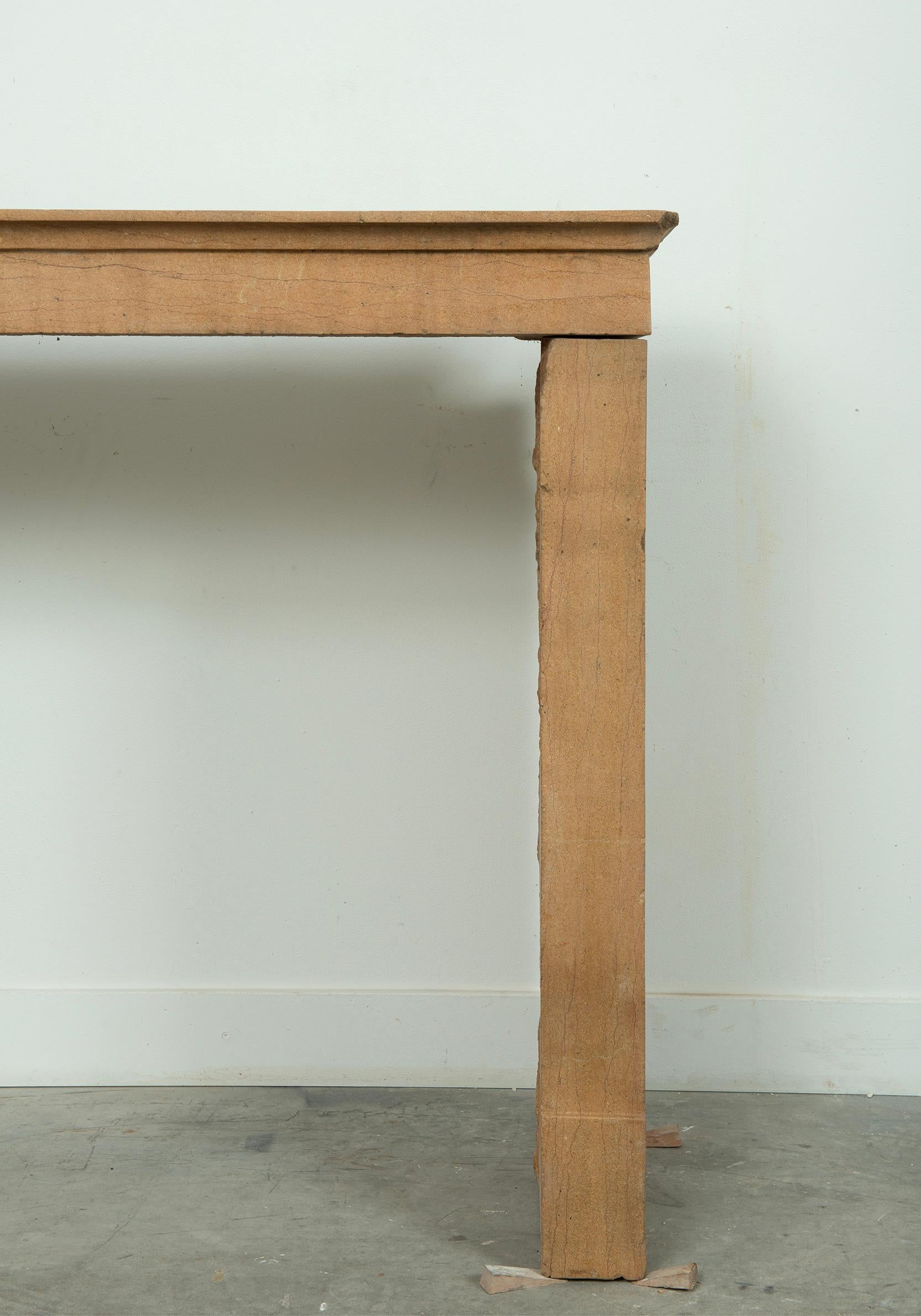Cosy and Charming Antique Limestone Fireplace For Sale 2