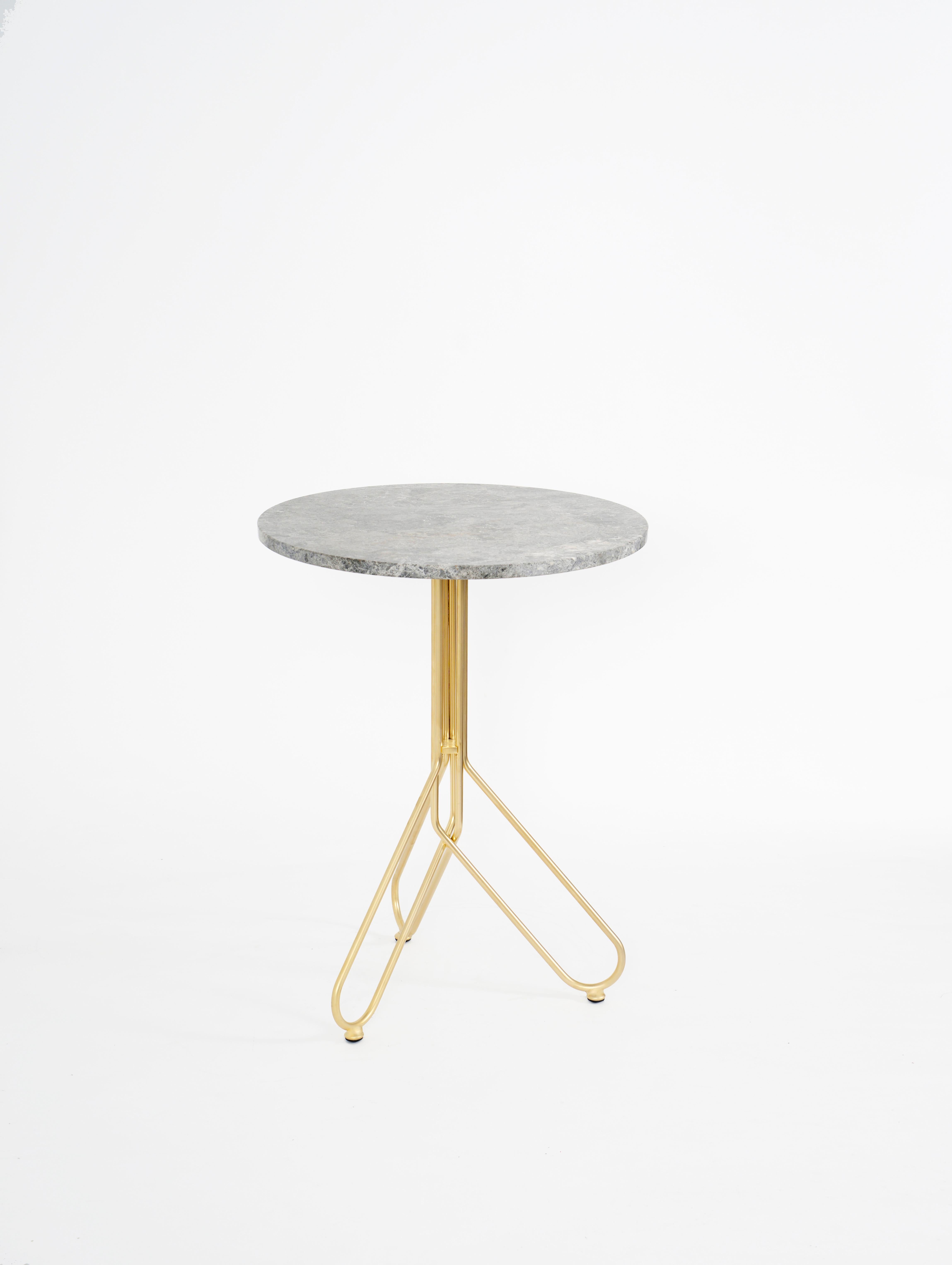 Italian Cota Marble Contemporary Gold Table design Enrico Girotti by lapiegaWD