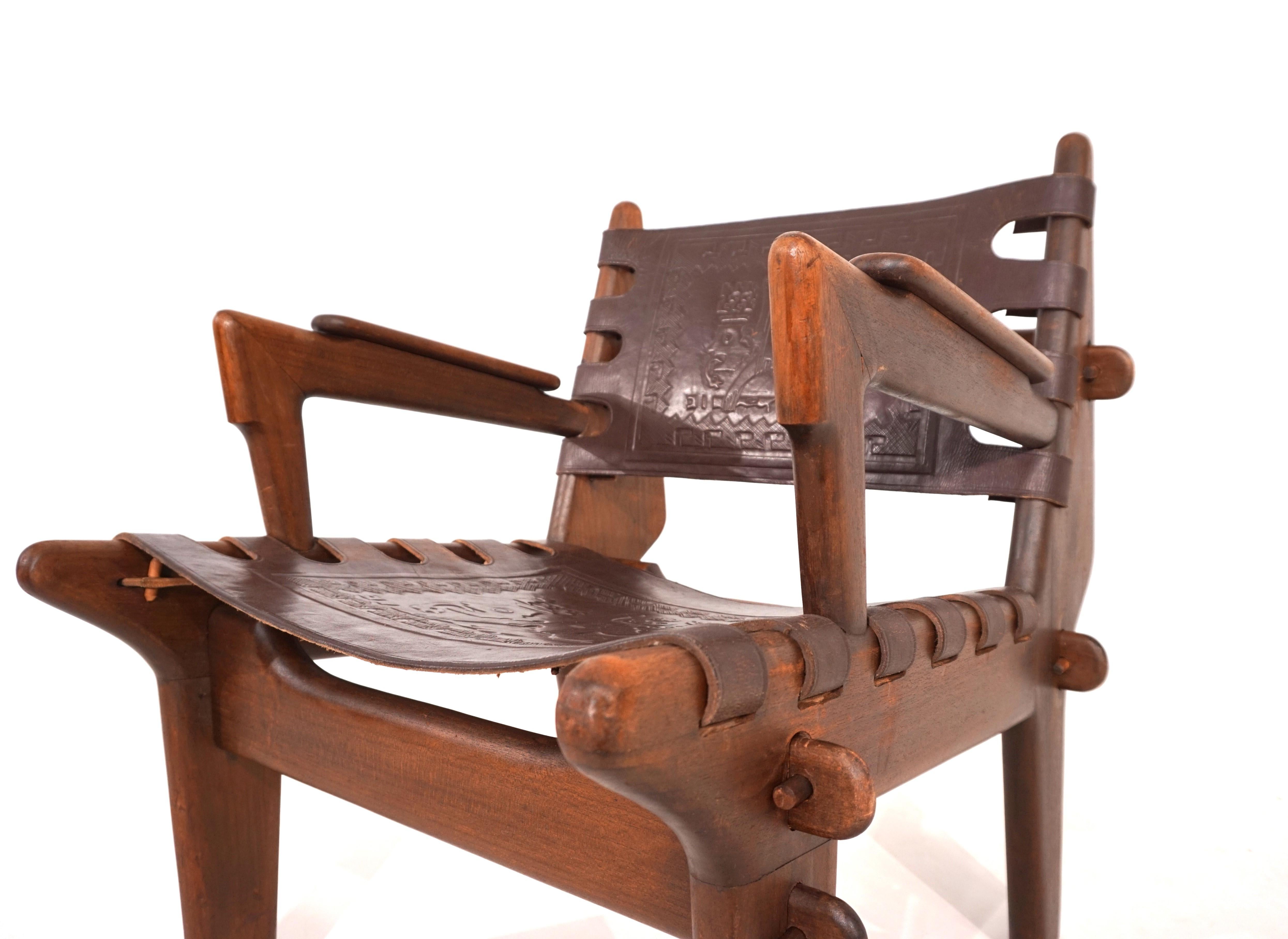 Équatorien Fauteuil Cotacachi par Angel Pazmino pour Muebles De Estilo, 1960s en vente