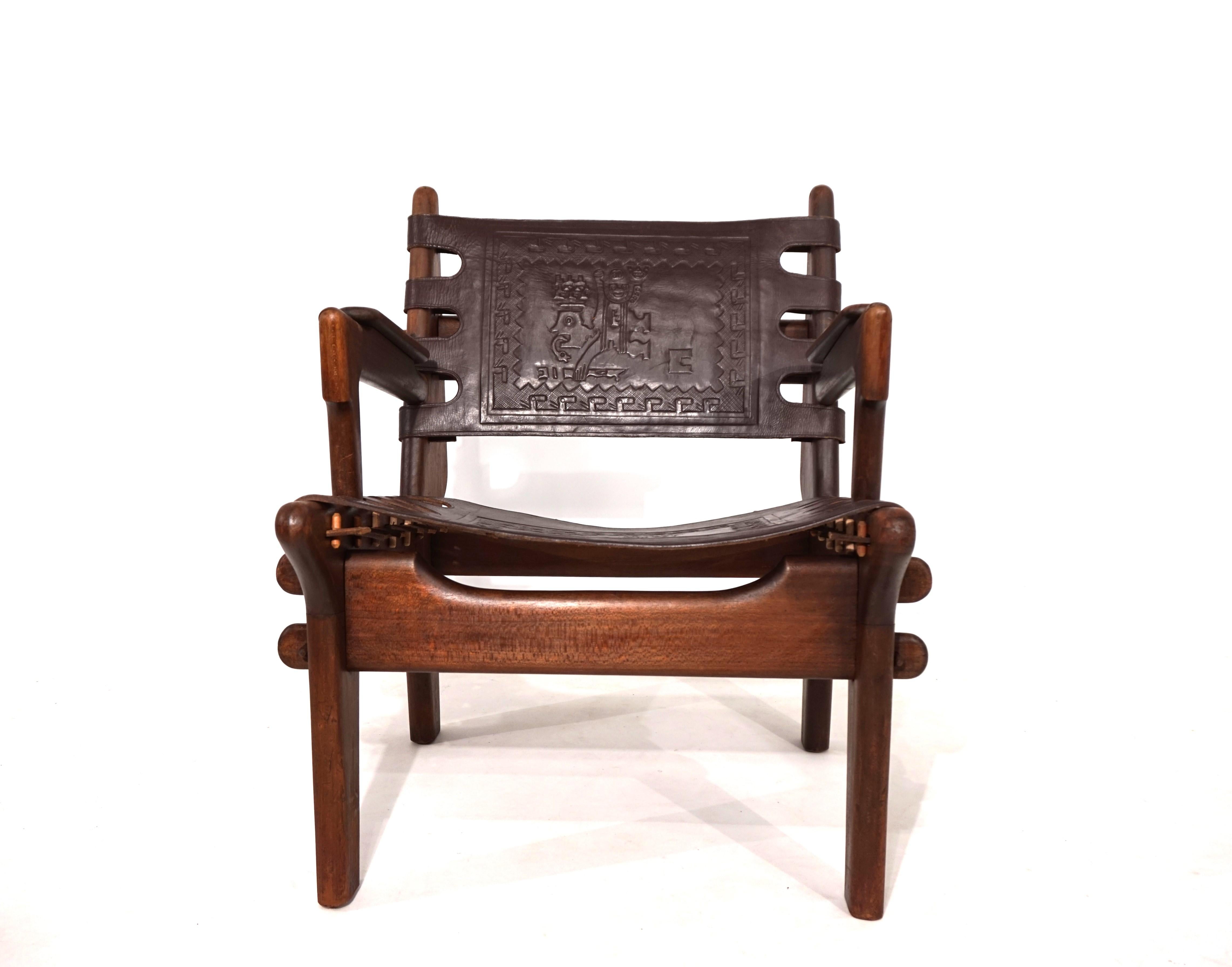 Milieu du XXe siècle Fauteuil Cotacachi par Angel Pazmino pour Muebles De Estilo, 1960s en vente
