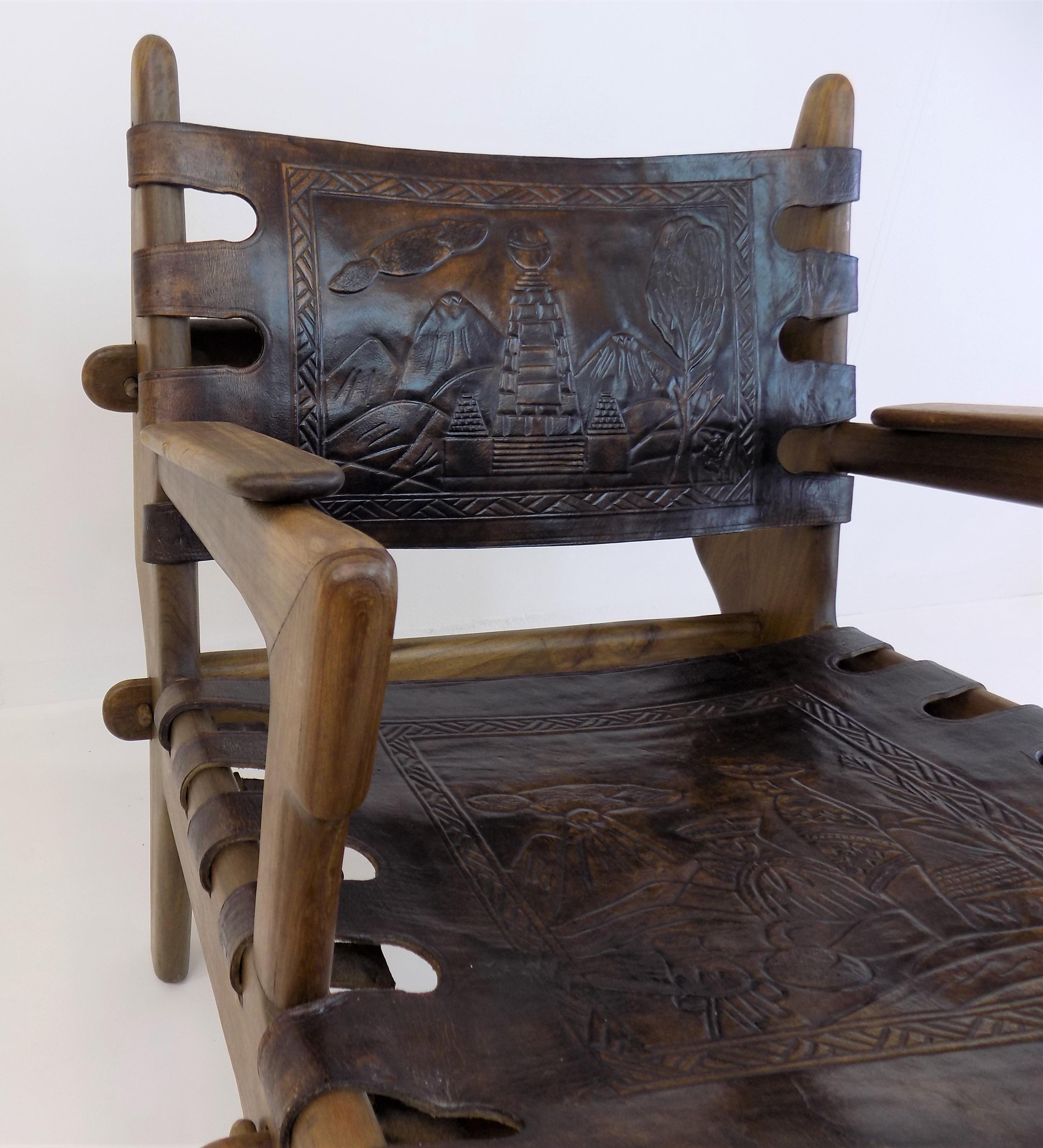 Mid-20th Century Cotacachi Lounge Chair by Angel Pazmino for Muebles De Estilo For Sale