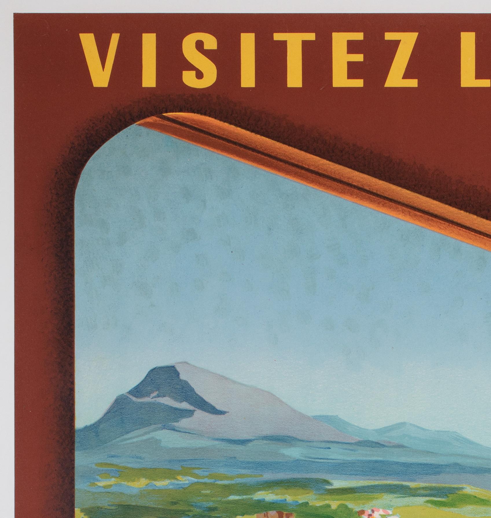 Cote Basque 1952 SNCF French Railway Travel Poster. Jean Garcia In Excellent Condition For Sale In Bath, Somerset