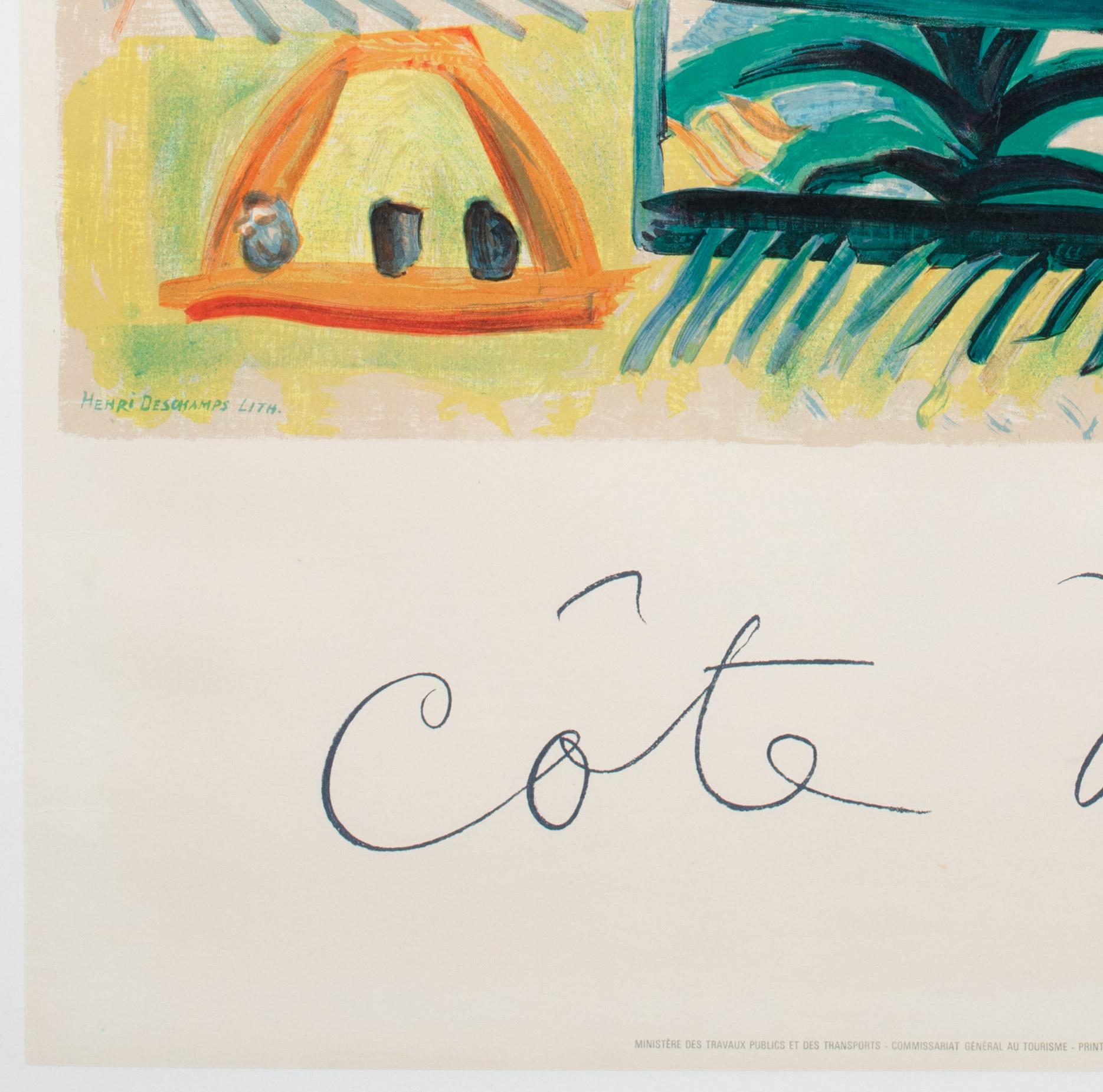 Cote D'Azur 1962 French Travel Advertising Poster, Pablo Picasso 1