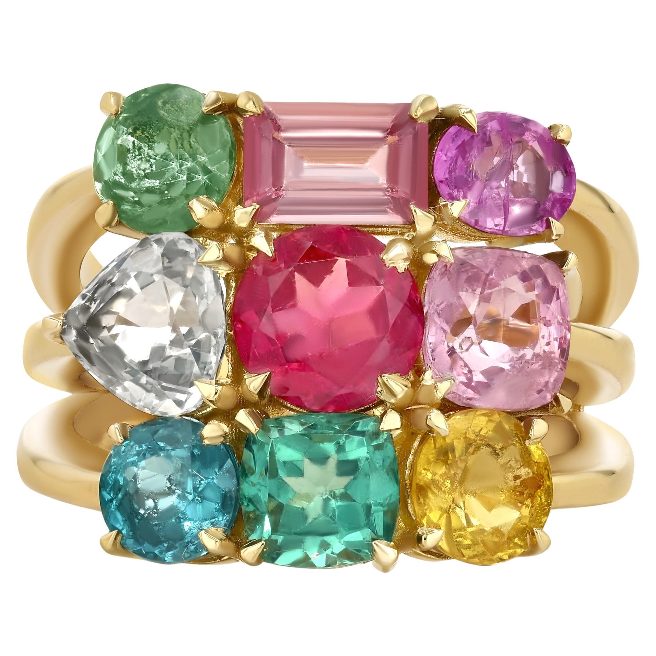 Côte d'Azur Bague saphir tourmaline en vente