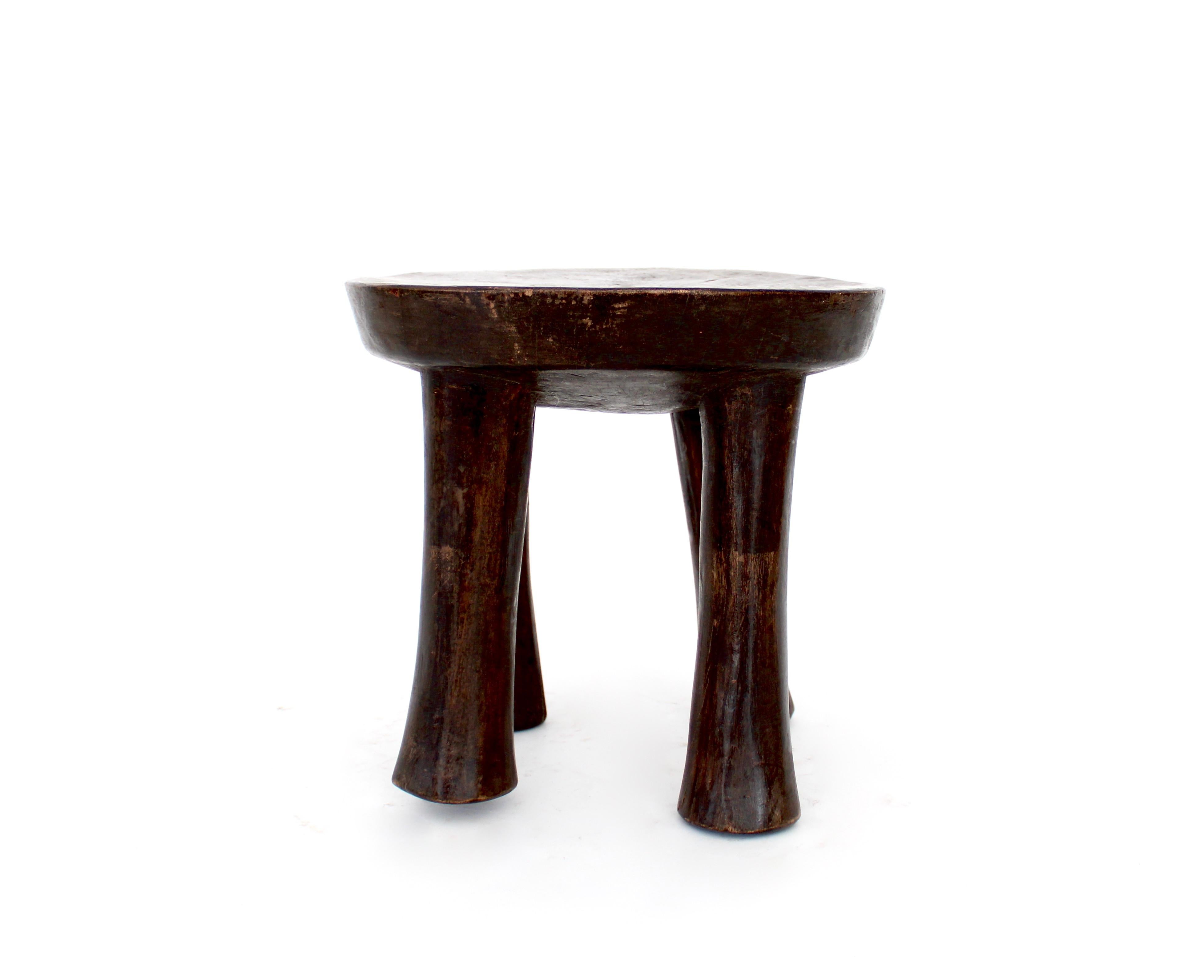 Hand-Carved Cote Ivoire Lobi African Stool 