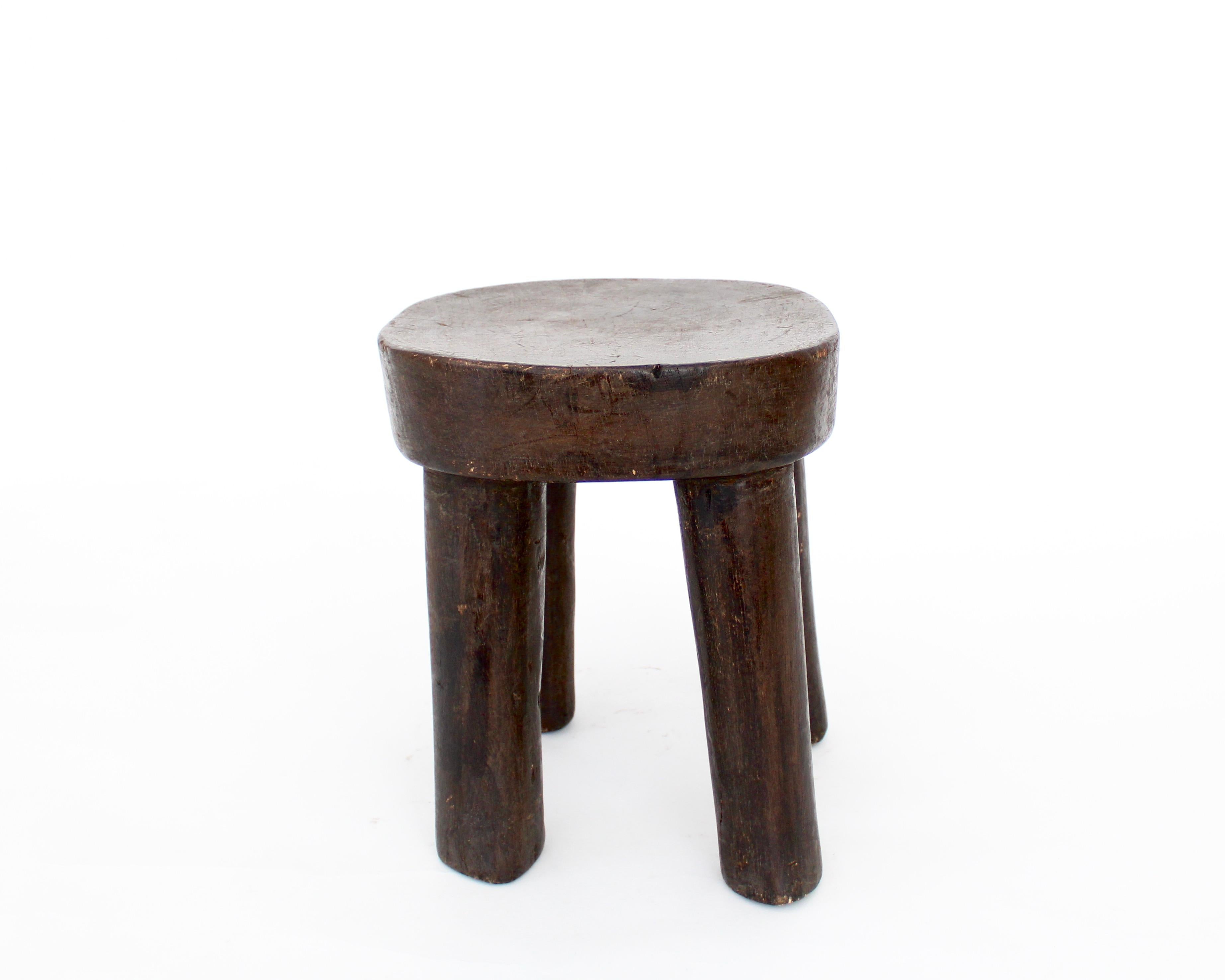 Hand-Carved Cote Ivoire Lobi African Stool