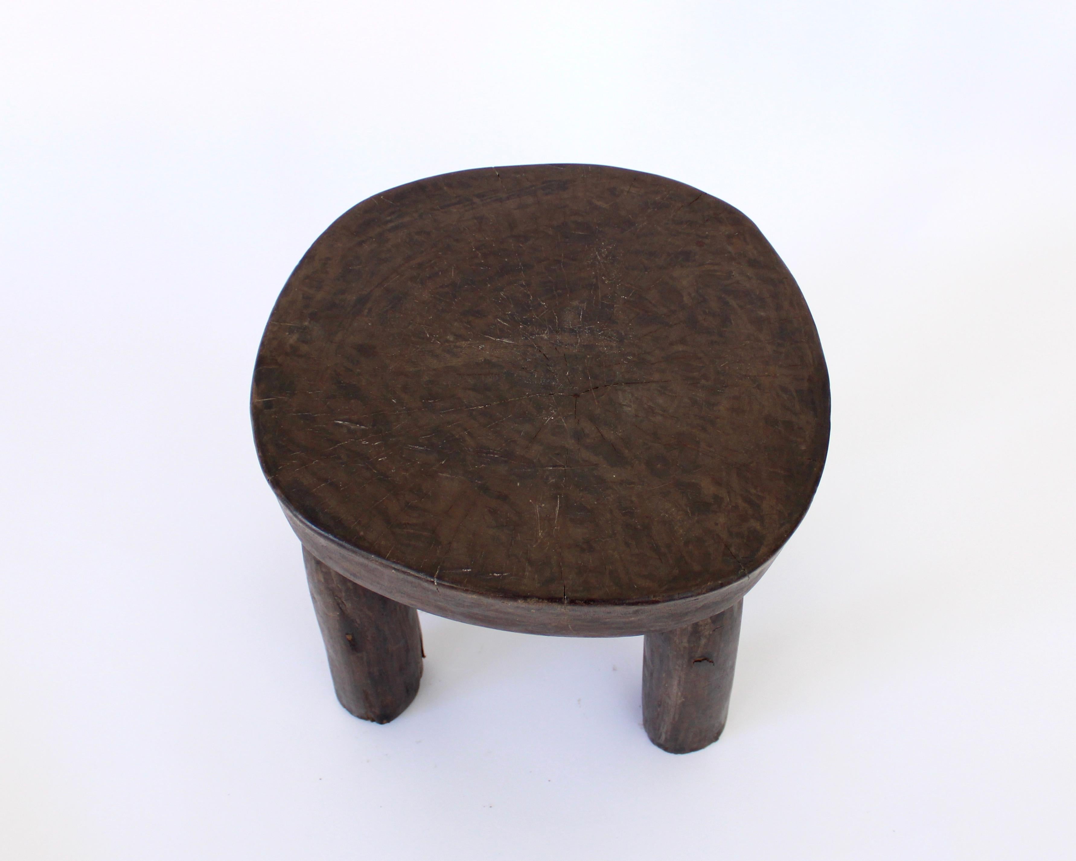 Cote Ivoire Hand Carved Lobi African Stool In Good Condition In Chicago, IL