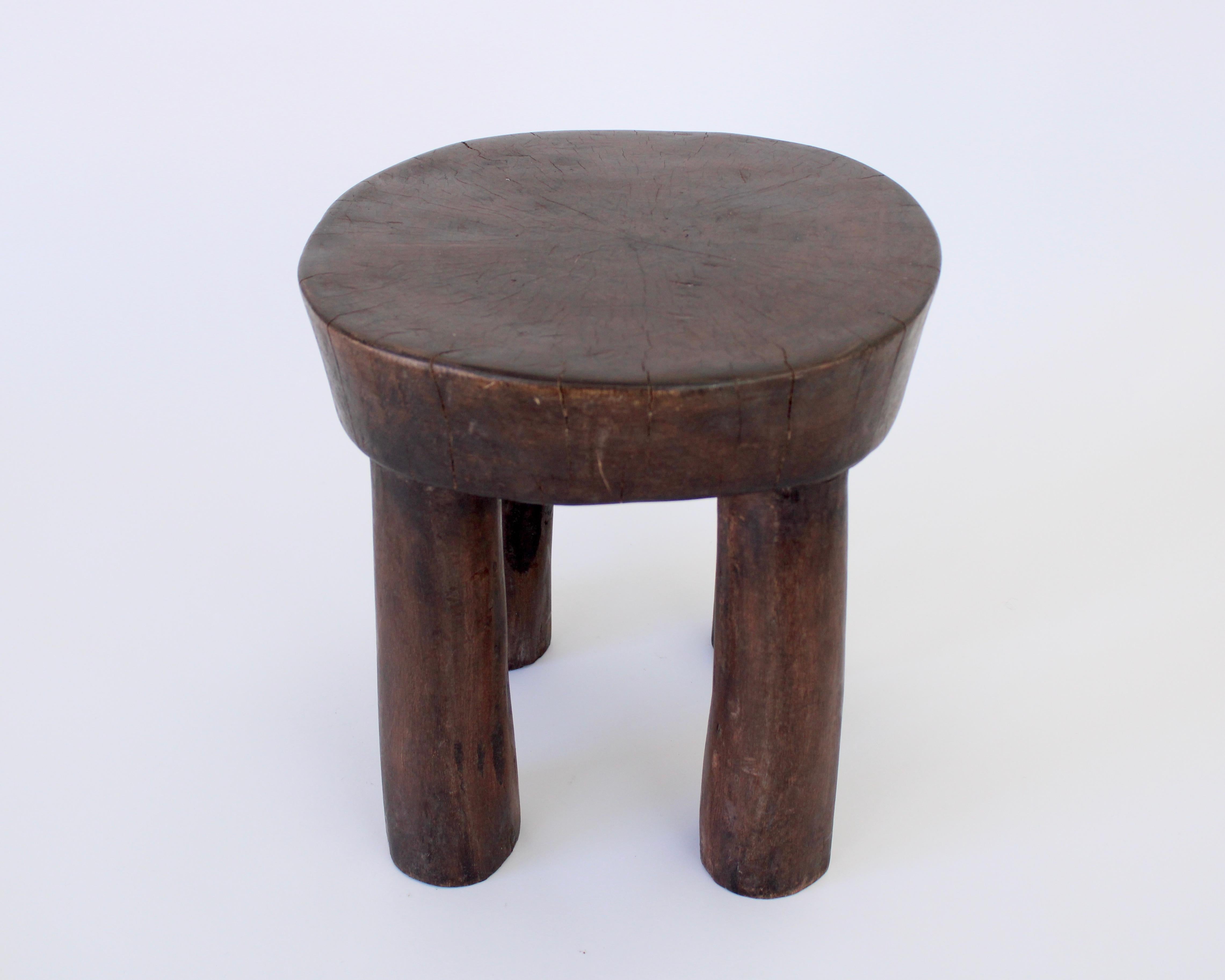 Contemporary Cote Ivoire Hand Carved Lobi African Stool
