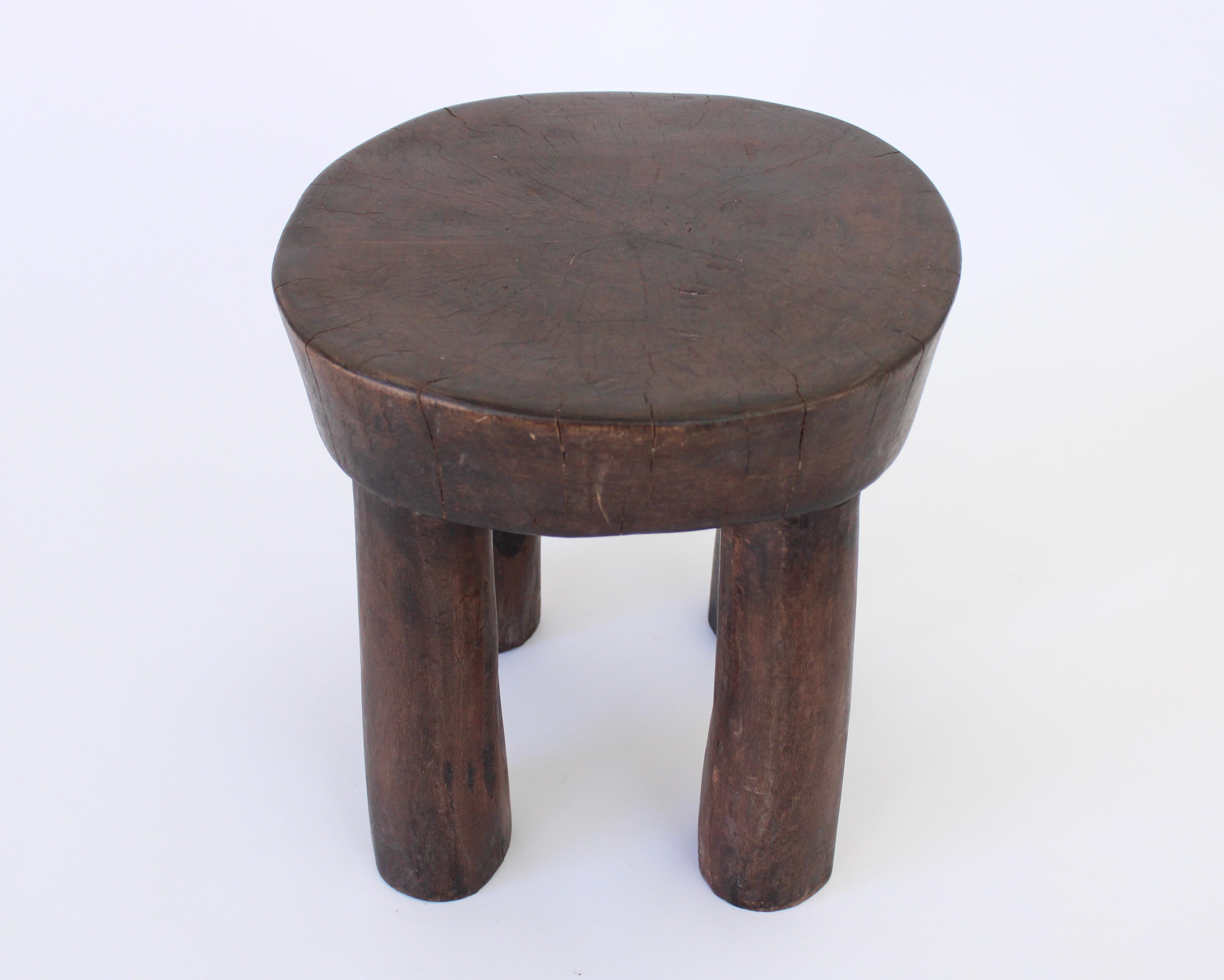 Wood Cote Ivoire Hand Carved Lobi African Stool