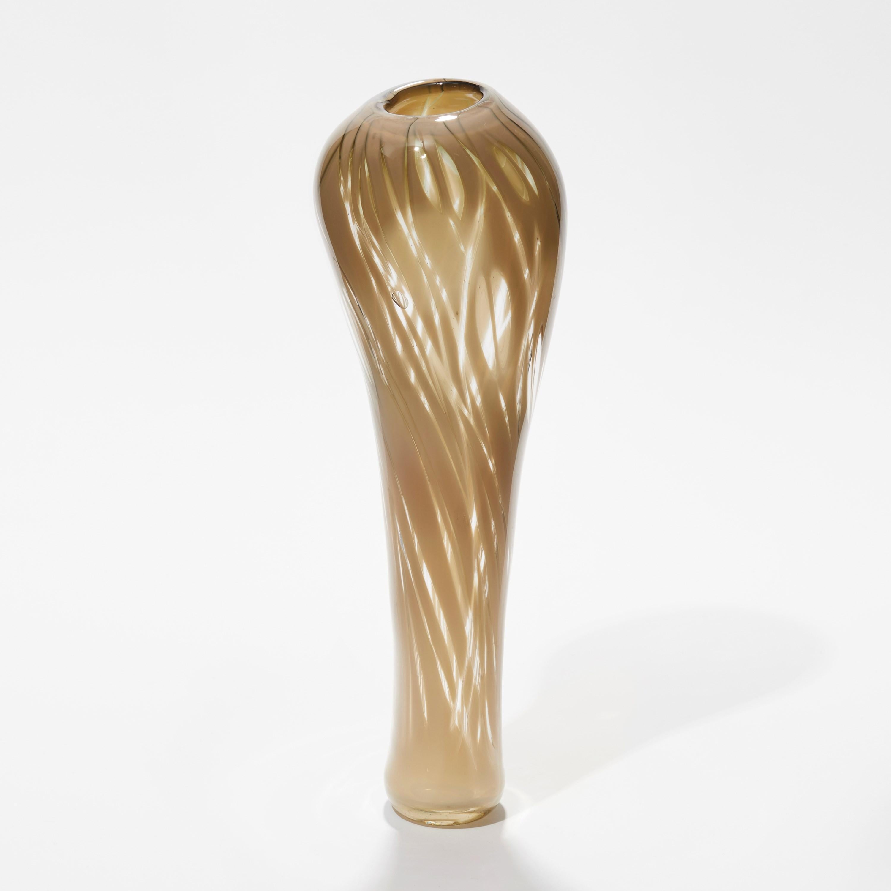 'Cotinus I' is a unique glass artwork by the Canadian artist, Michèle Oberdieck.

Michèle Oberdieck explores balance and asymmetry through colour, form and surface decoration. Presenting her sculptural works as a gesture, an expressive mark, often