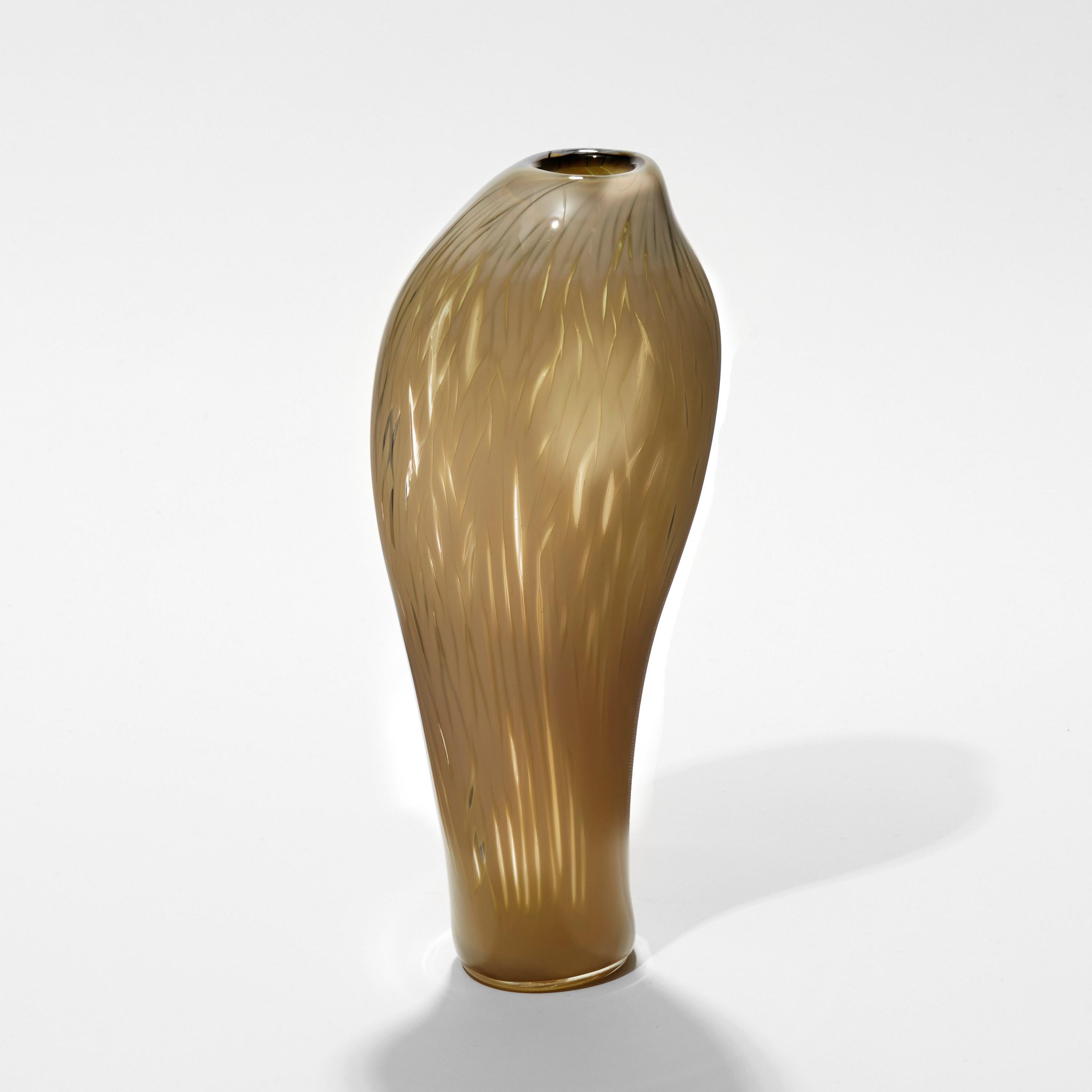 'Cotinus II' is a unique glass artwork by the Canadian artist, Michèle Oberdieck.

Michèle Oberdieck explores balance and asymmetry through colour, form and surface decoration. Presenting her sculptural works as a gesture, an expressive mark,