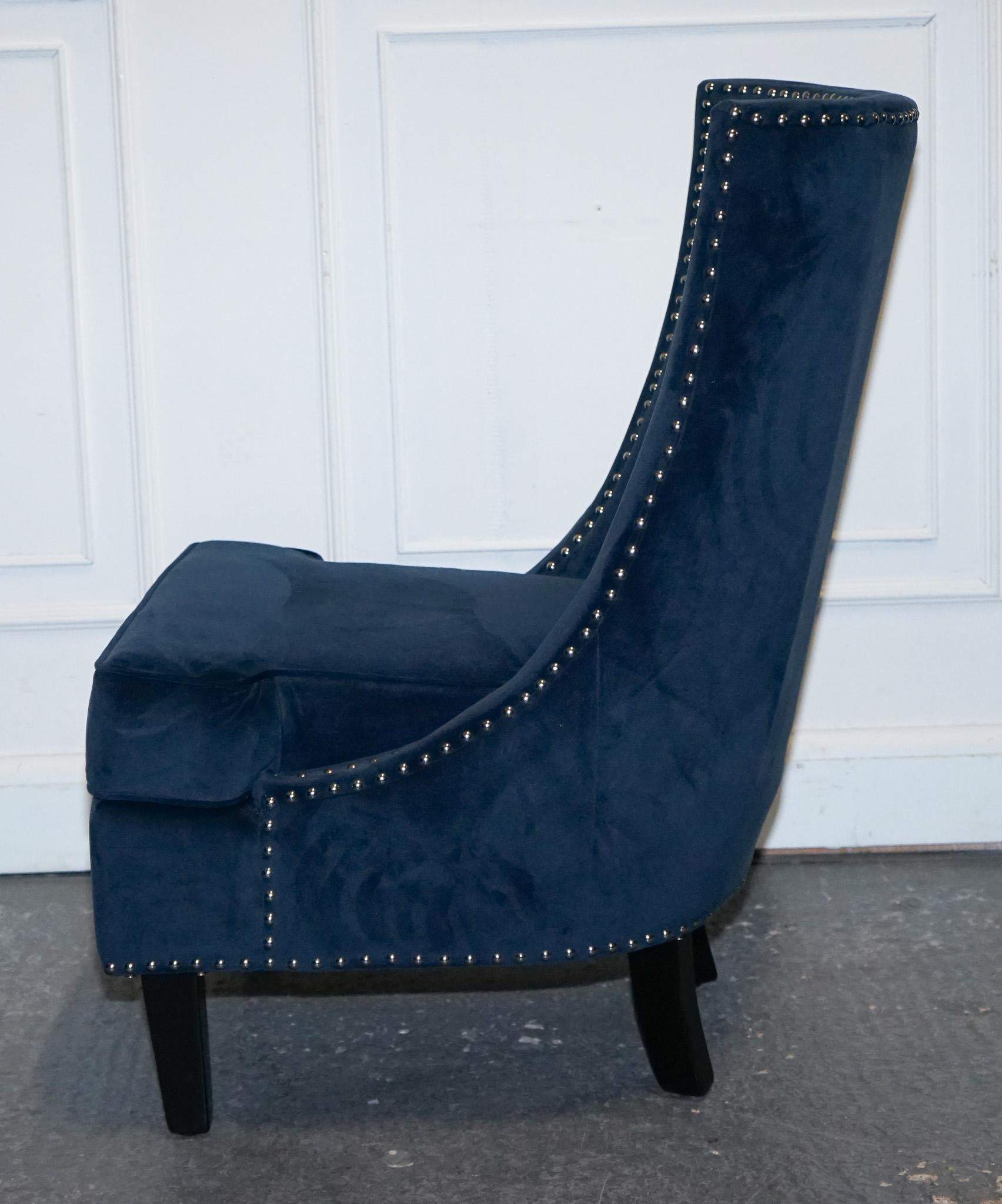 
Antiques of London




We are delighted to offer for sale this Lovely Cotswold Luxe Ex Showroom Navy Slipper Chair With Silver Stud Detail.

Cotswold Luxe originally sells this chair at £499 new, this is a beautiful addition to any room in your