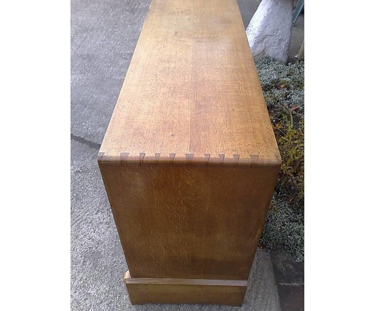 Arts and Crafts Cotswold School Arts & Crafts Hand Crafted Oak Dining Table & Matching Sideboard