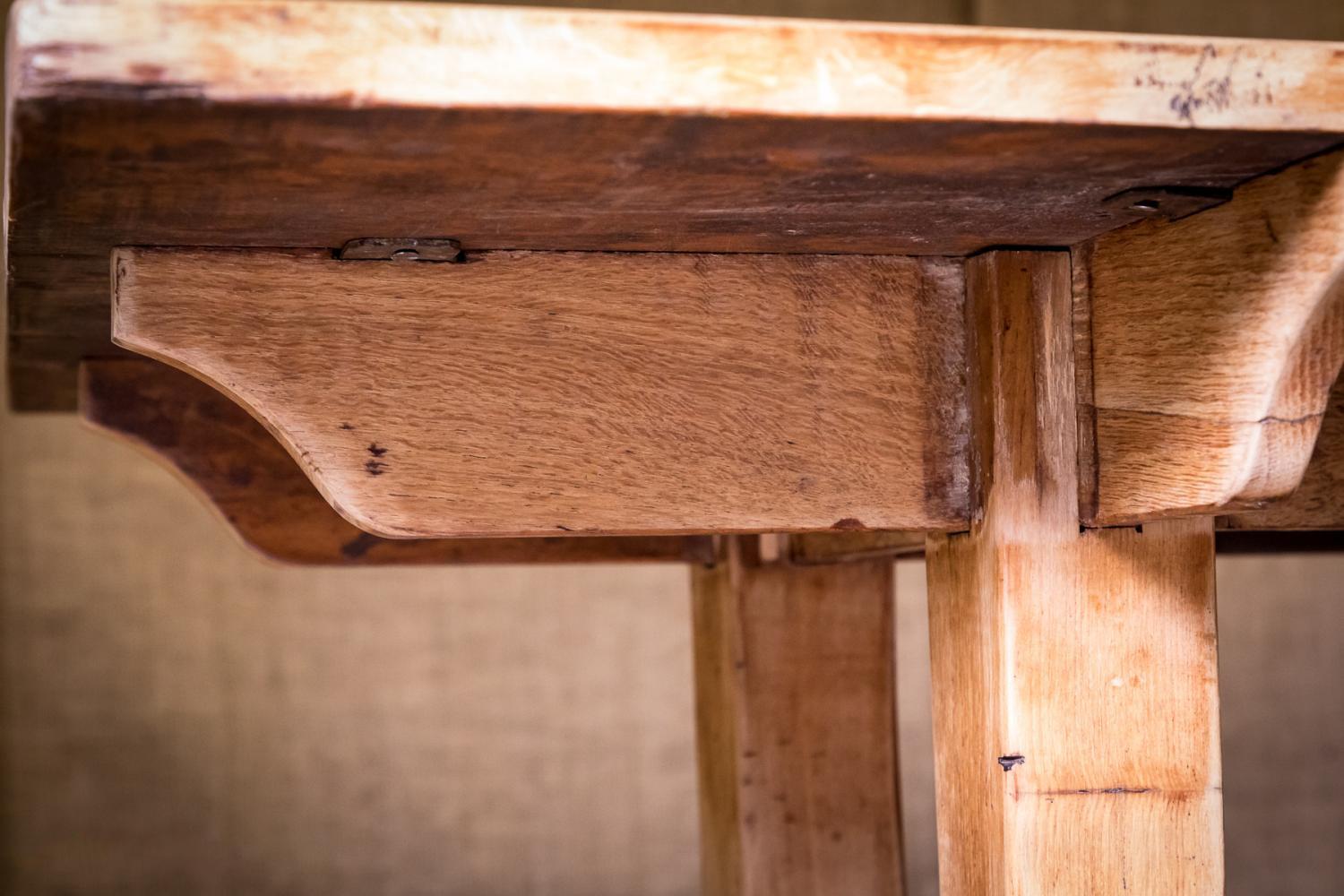 20th Century Cotswold School Arts & Crafts Light Oak Refectory Table