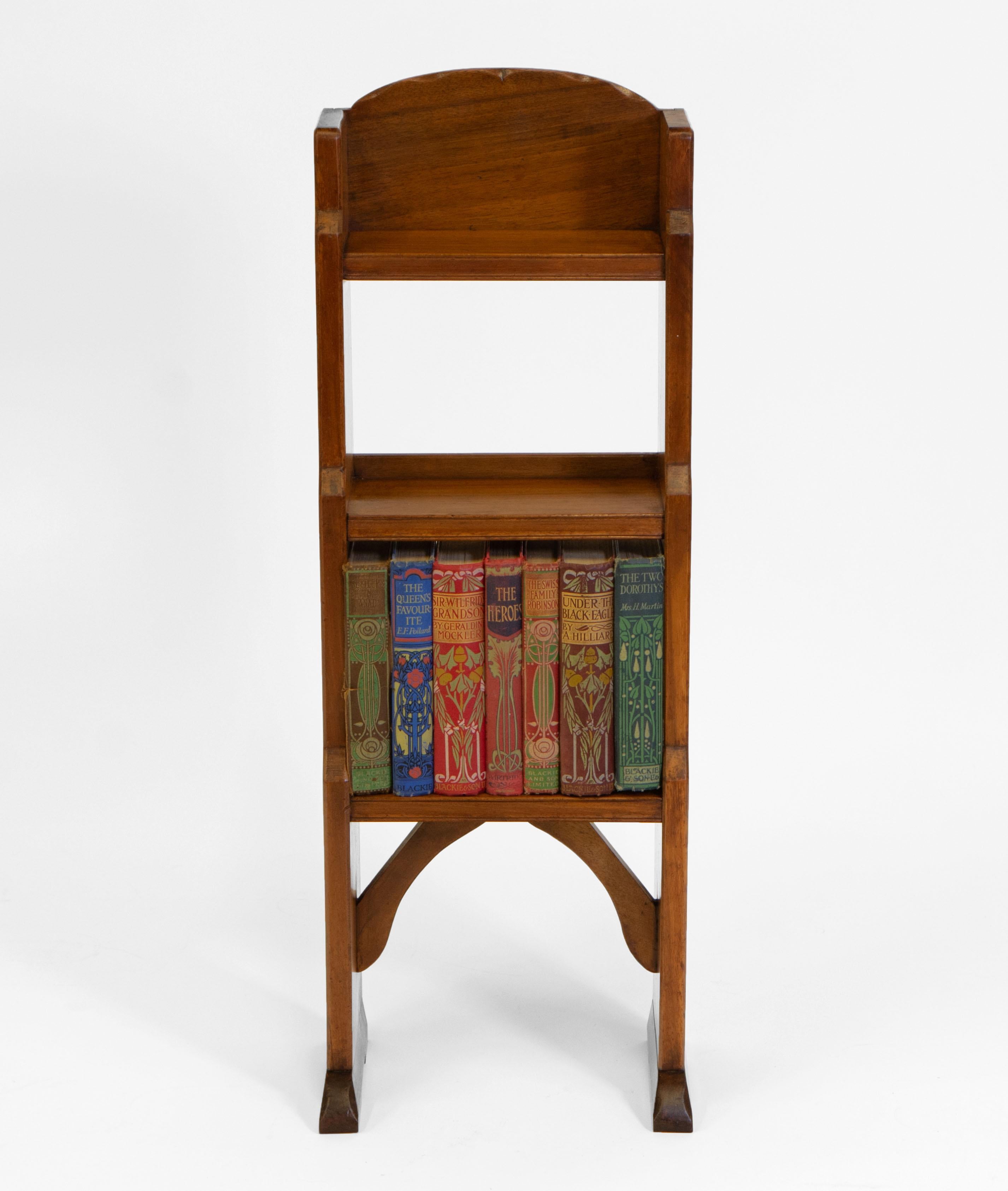 Hand-Crafted Cotswold School College Small Walnut Open Bookshelves