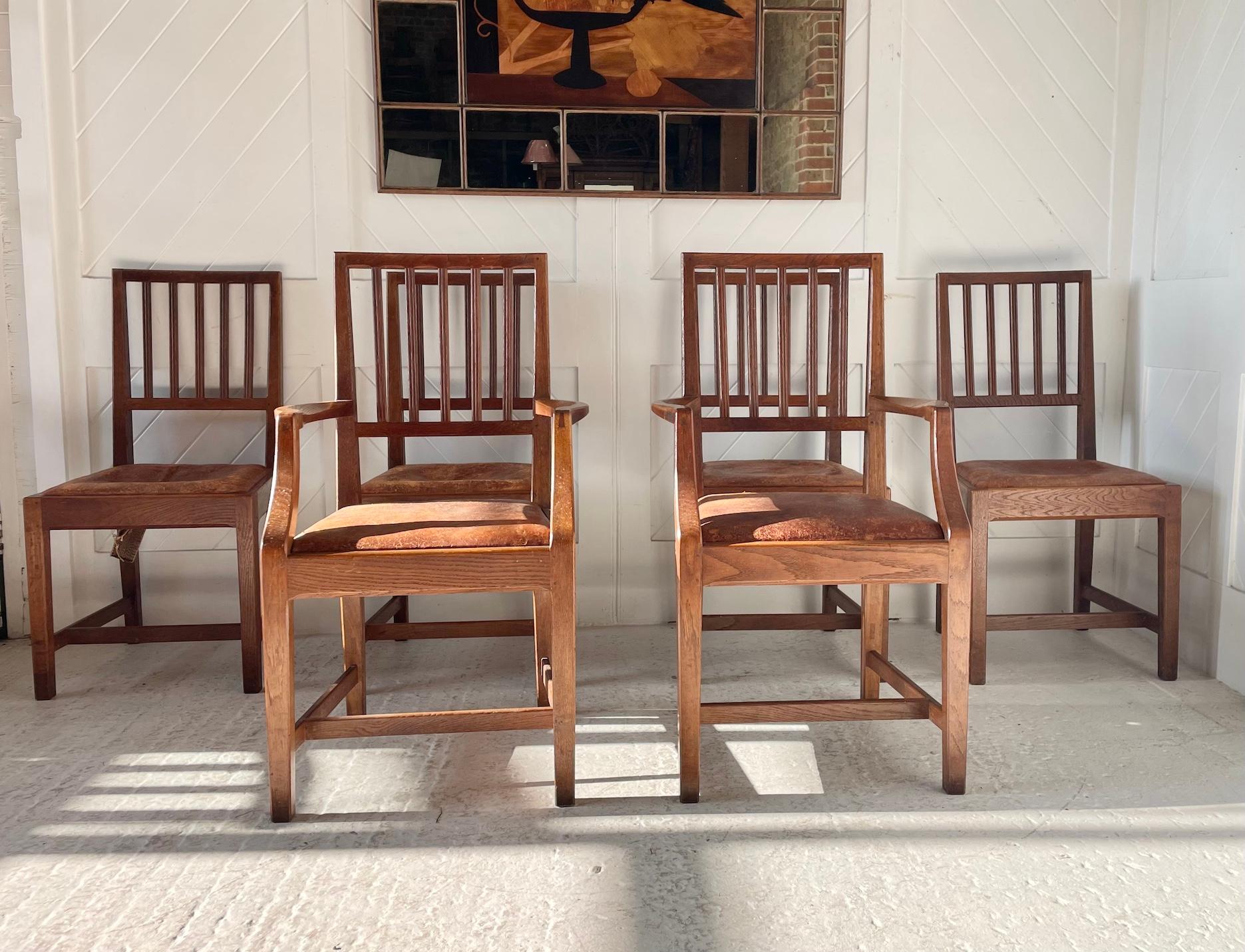 English Cotswold School Oak Dining Room Suite By Gordon Russell For Sale