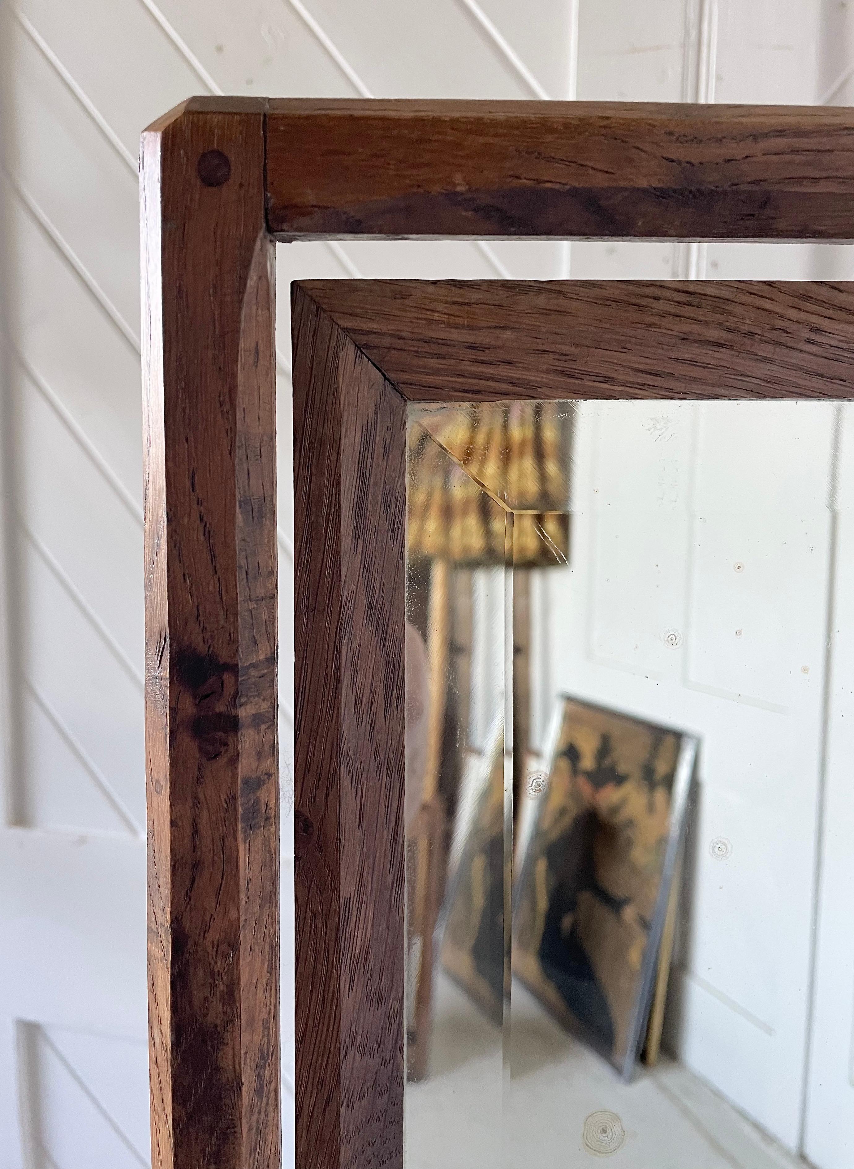 Chêne Miroir de cheval encadré en chêne de l'école Cotswold en vente