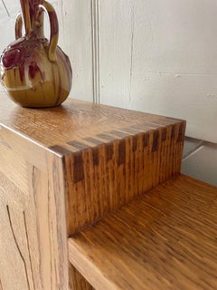 Cotswold School Oak Low Stepped Bookcase