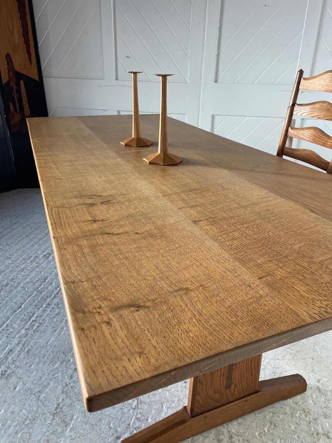 Cotswold School Oak Refectory Table Made By Fred Gardiner 5