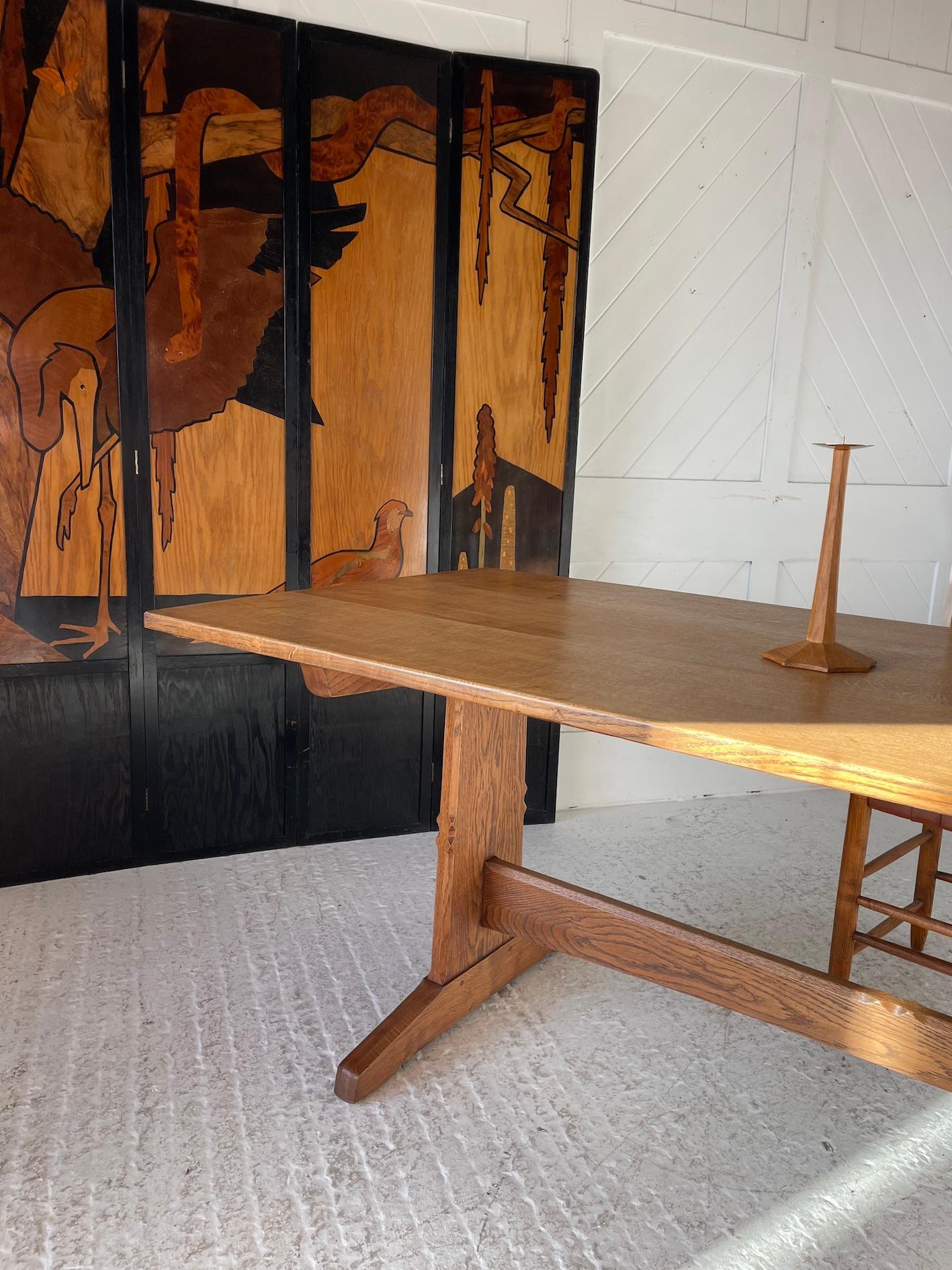 Cotswold School Oak Refectory Table Made By Fred Gardiner 6