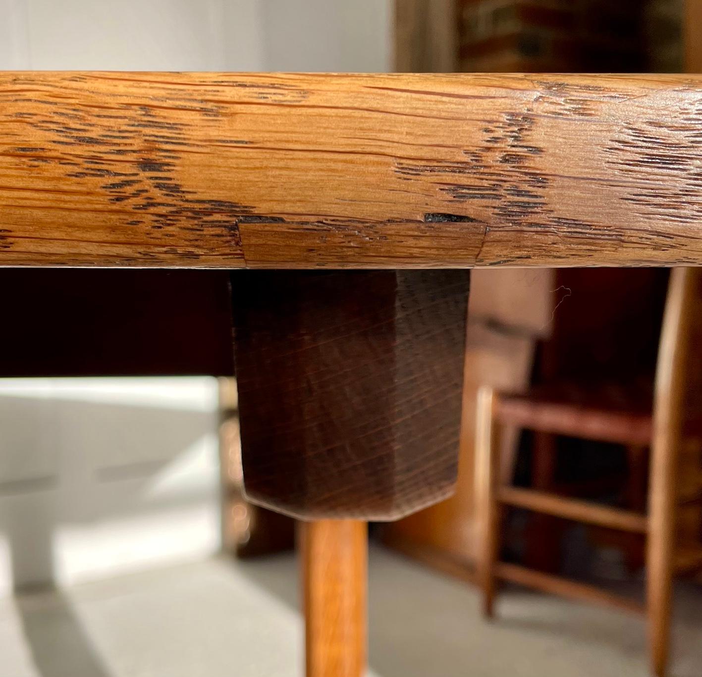 Cotswold School Oak Refectory Table Made By Fred Gardiner In Good Condition In Petworth, GB