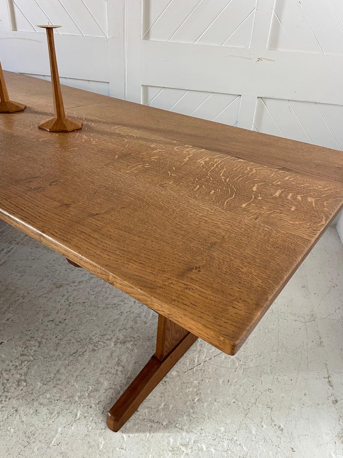 Cotswold School Oak Refectory Table Made By Fred Gardiner 3