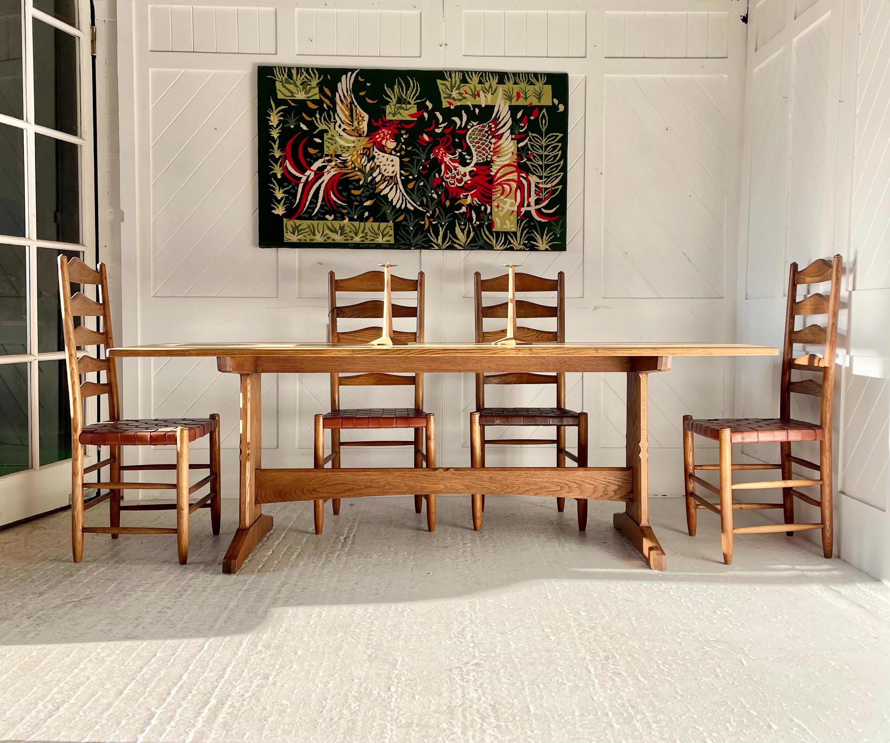 Cotswold School Oak Refectory Table Made By Fred Gardiner 8